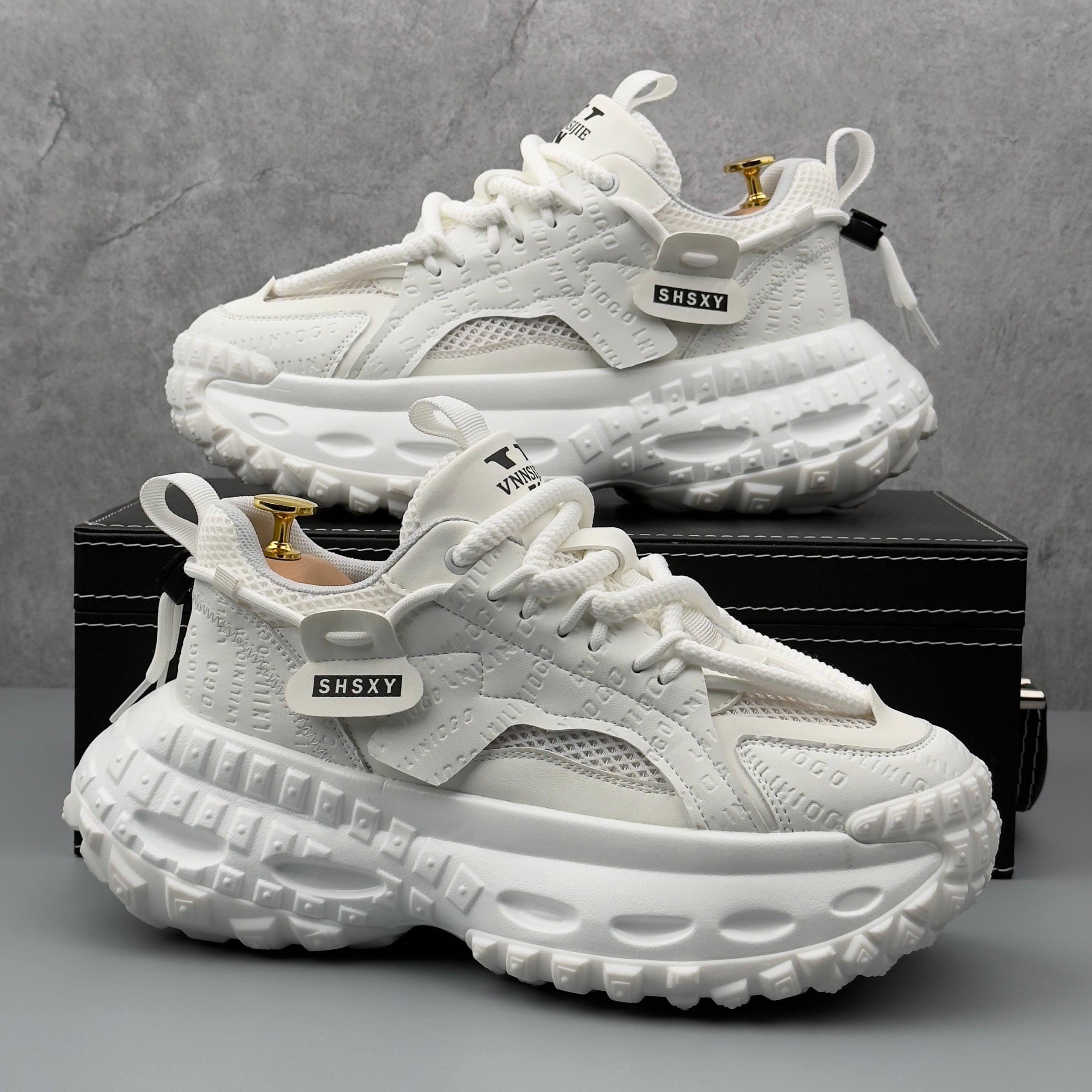 Hybriss SportWeave White– Sporty Dad Shoes