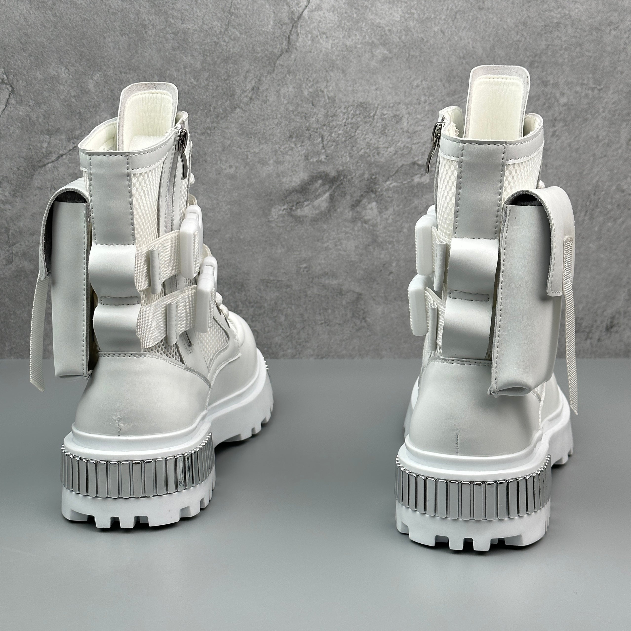 Hybriss Glint– Martin Boots with Shiny Details