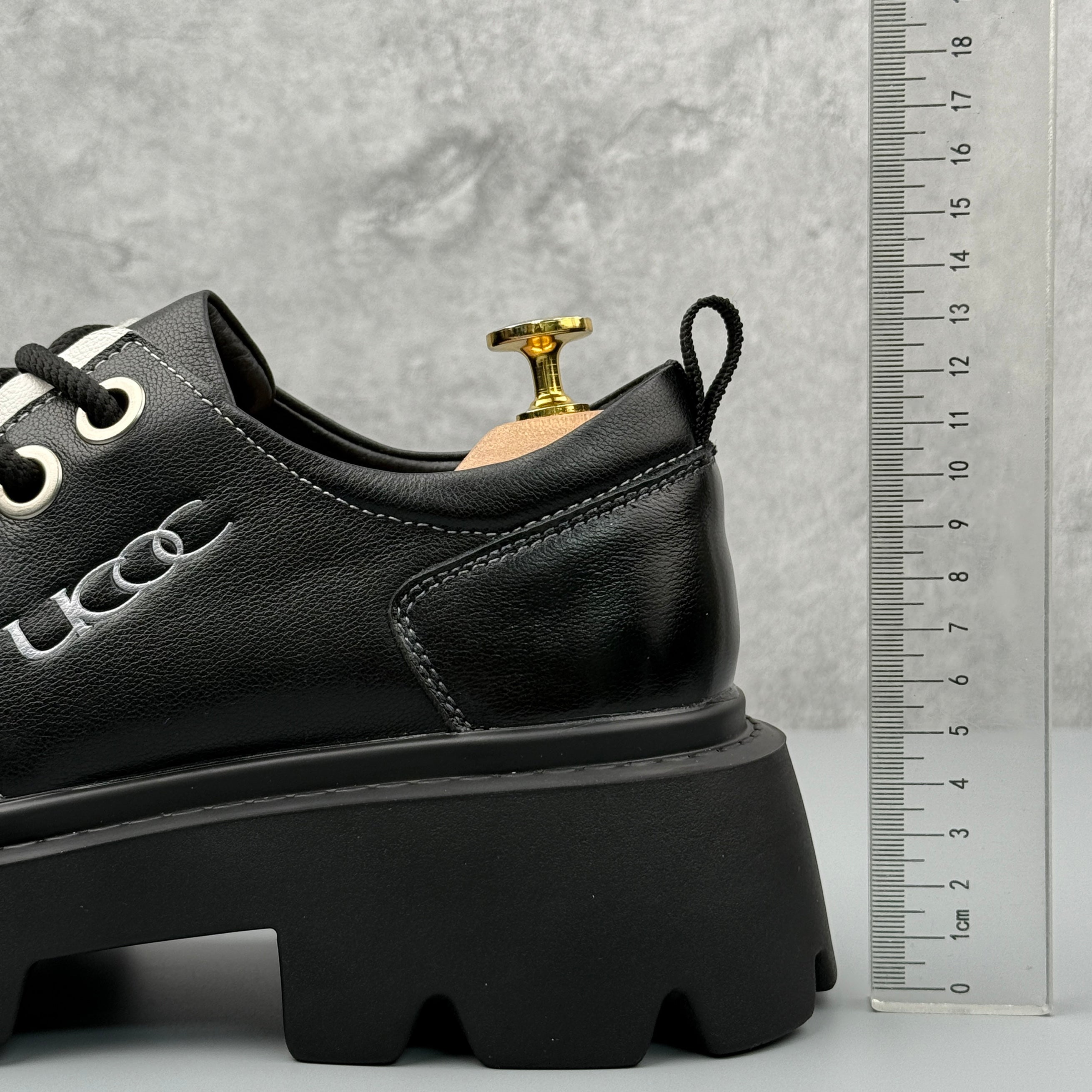 Hybriss Elevare Black– Leisure Casual Leather Shoes