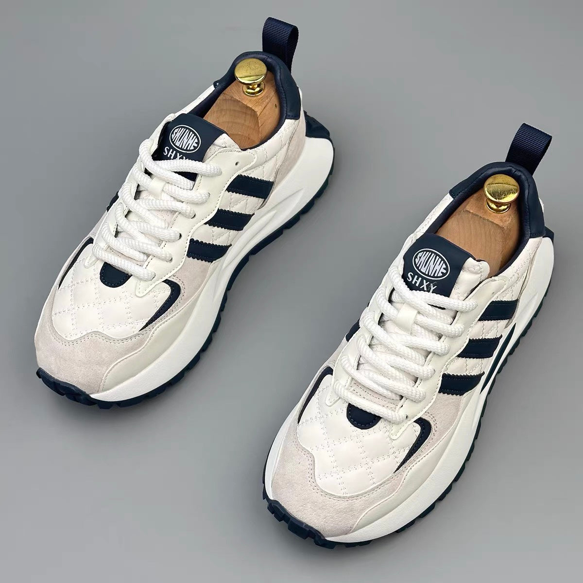 Hybriss SpliceCore White– Mikrofaserleder Sports & Casual Shoes