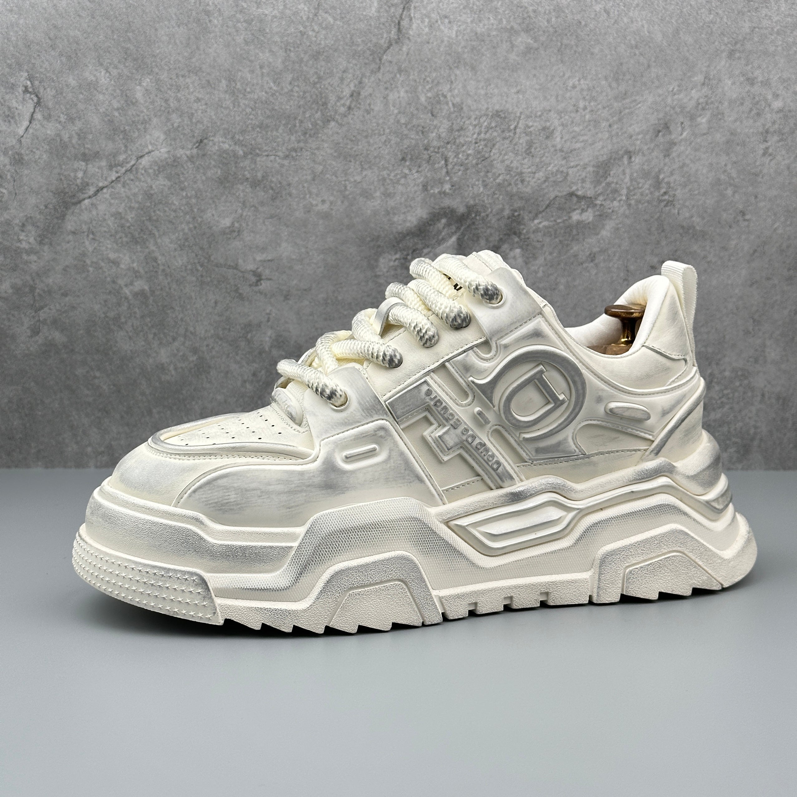 Hybriss Cabuncci StreamLine White– Youth Trend Sneakers