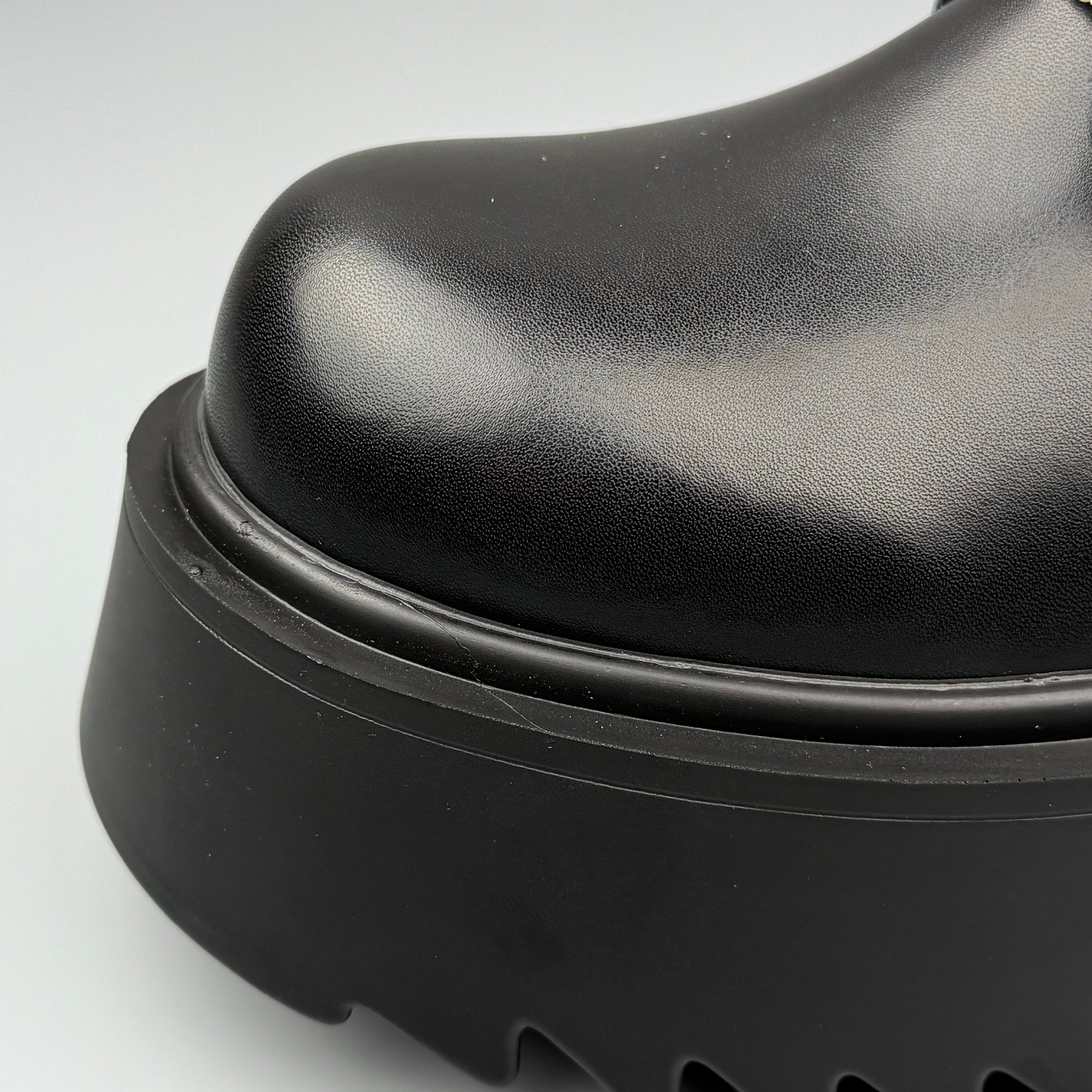 Hybriss Elevare Black– Casual Leather Shoes