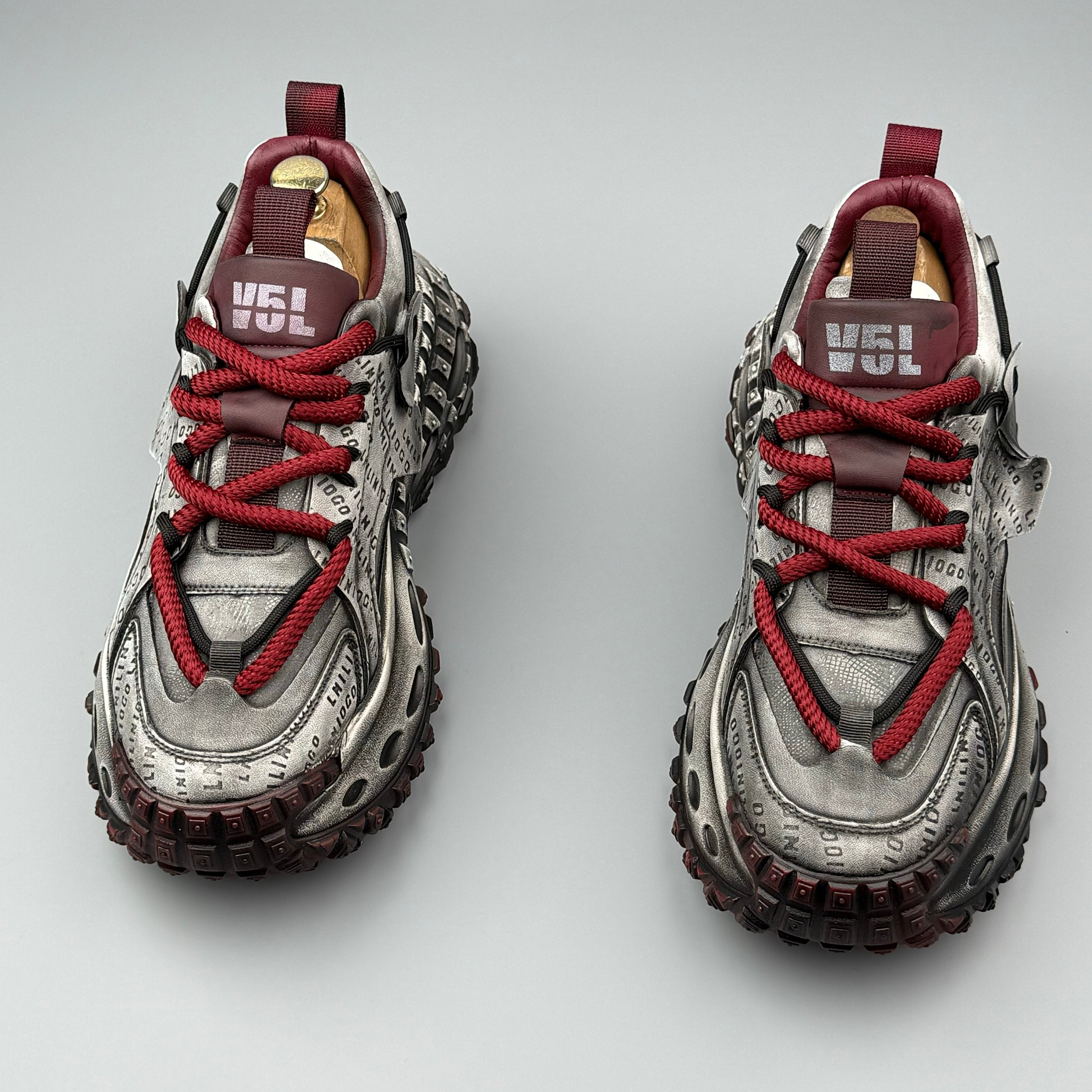 Hybriss OldWeave Black Red– Retro Dad Shoes