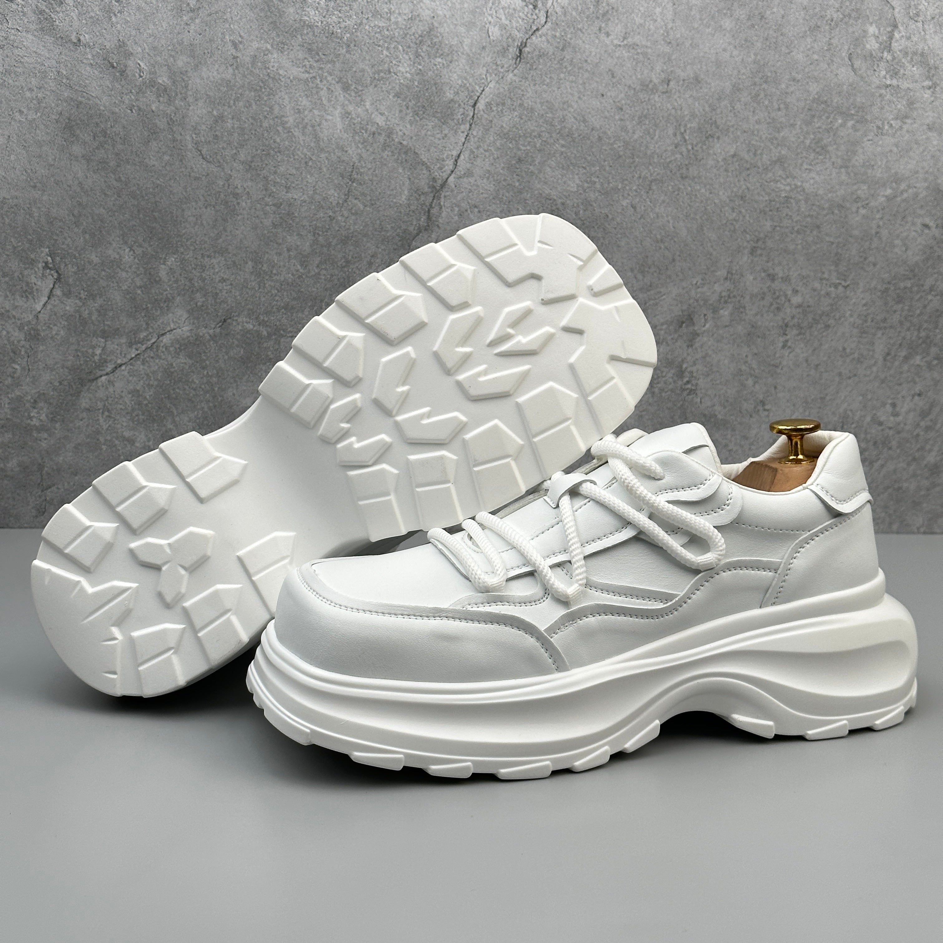 Hybriss Gridstep White– Korean Dad Shoes