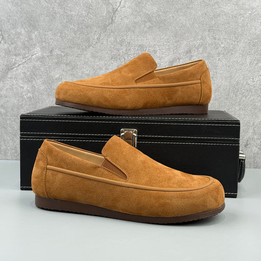 Hybriss Minimal Suede Round-Toe Platform Clog