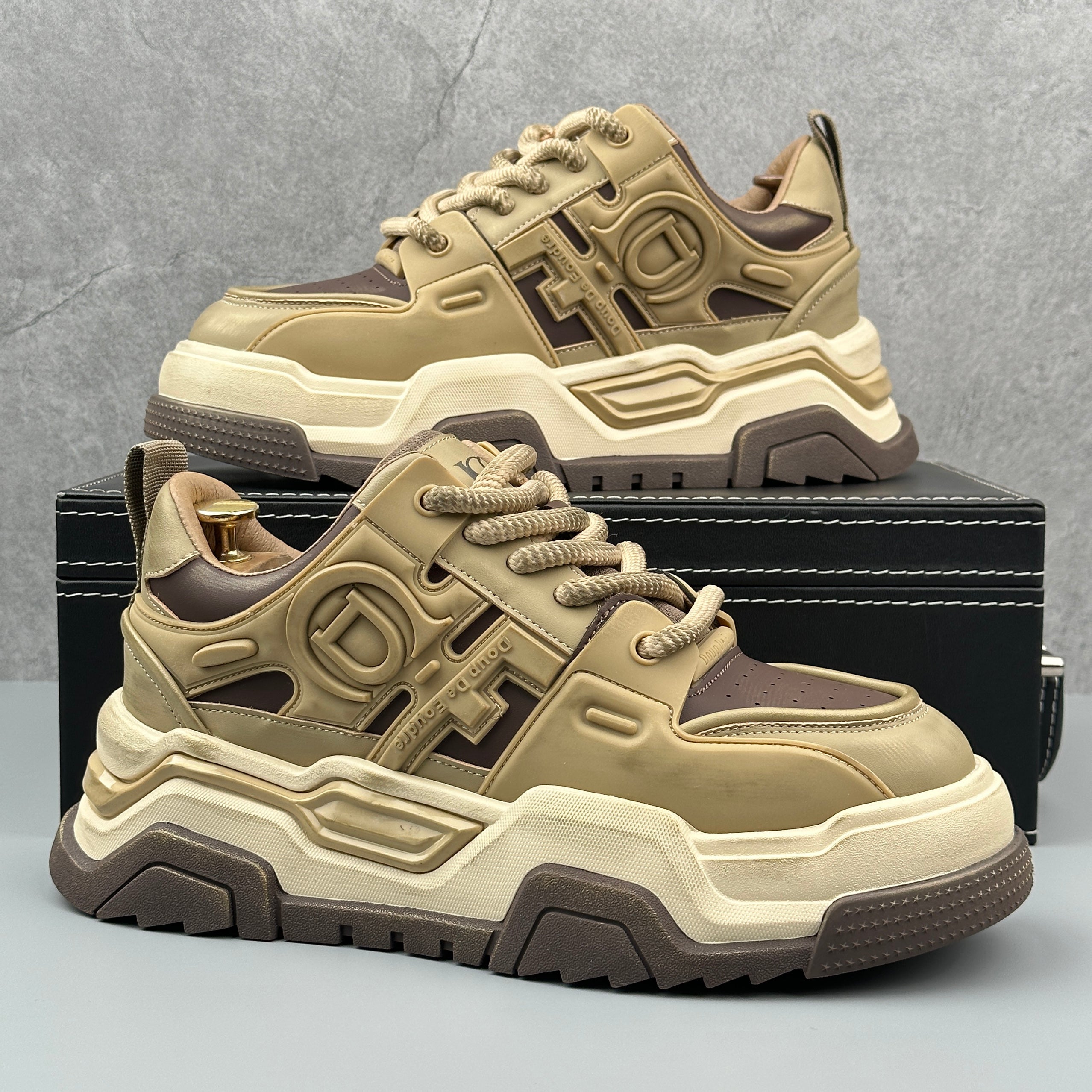 Hybriss Cabuncci StreamLine Khaki– Youth Trend Sneakers