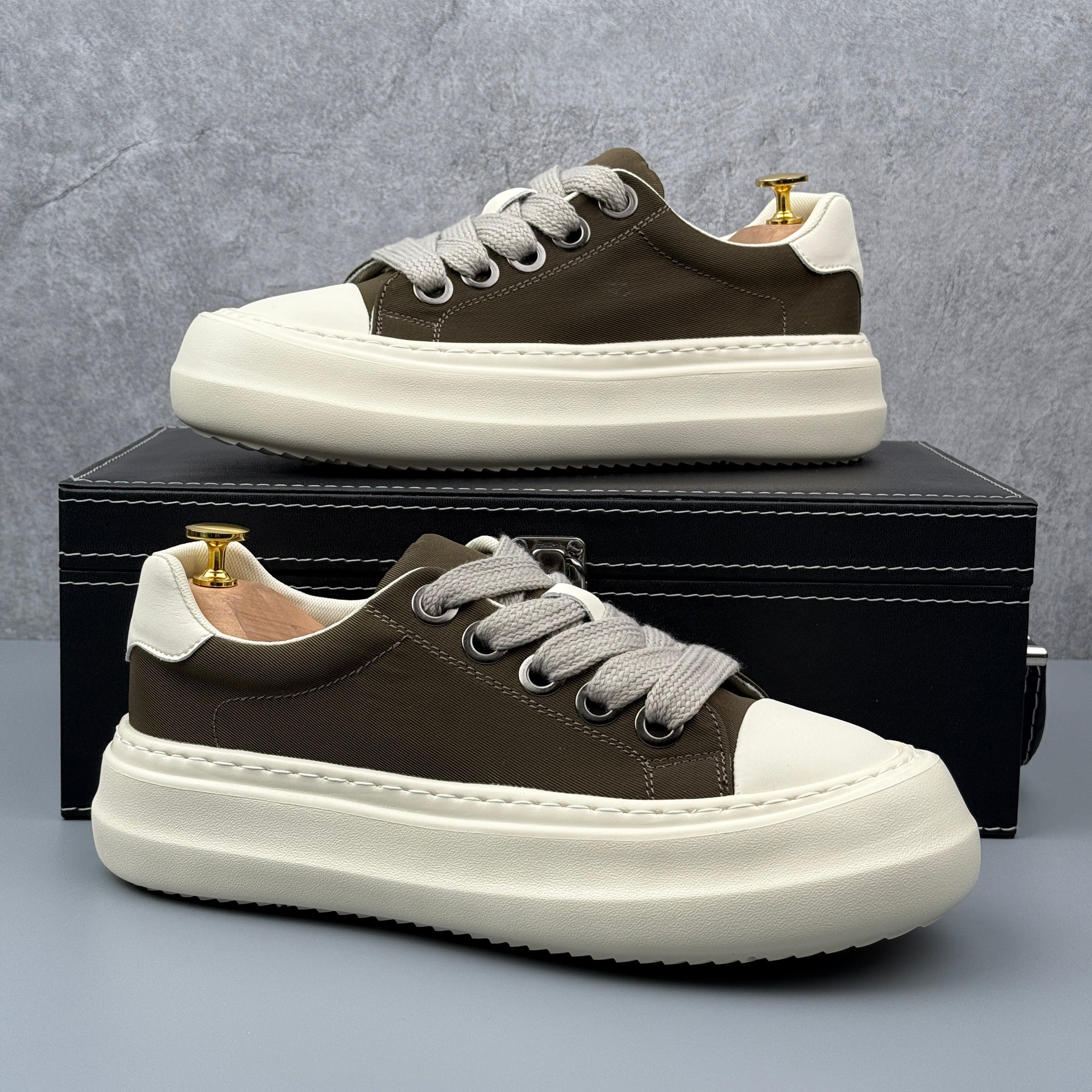 Hybriss LeisureCore Khaki– Stoff Sommer-Sneakers