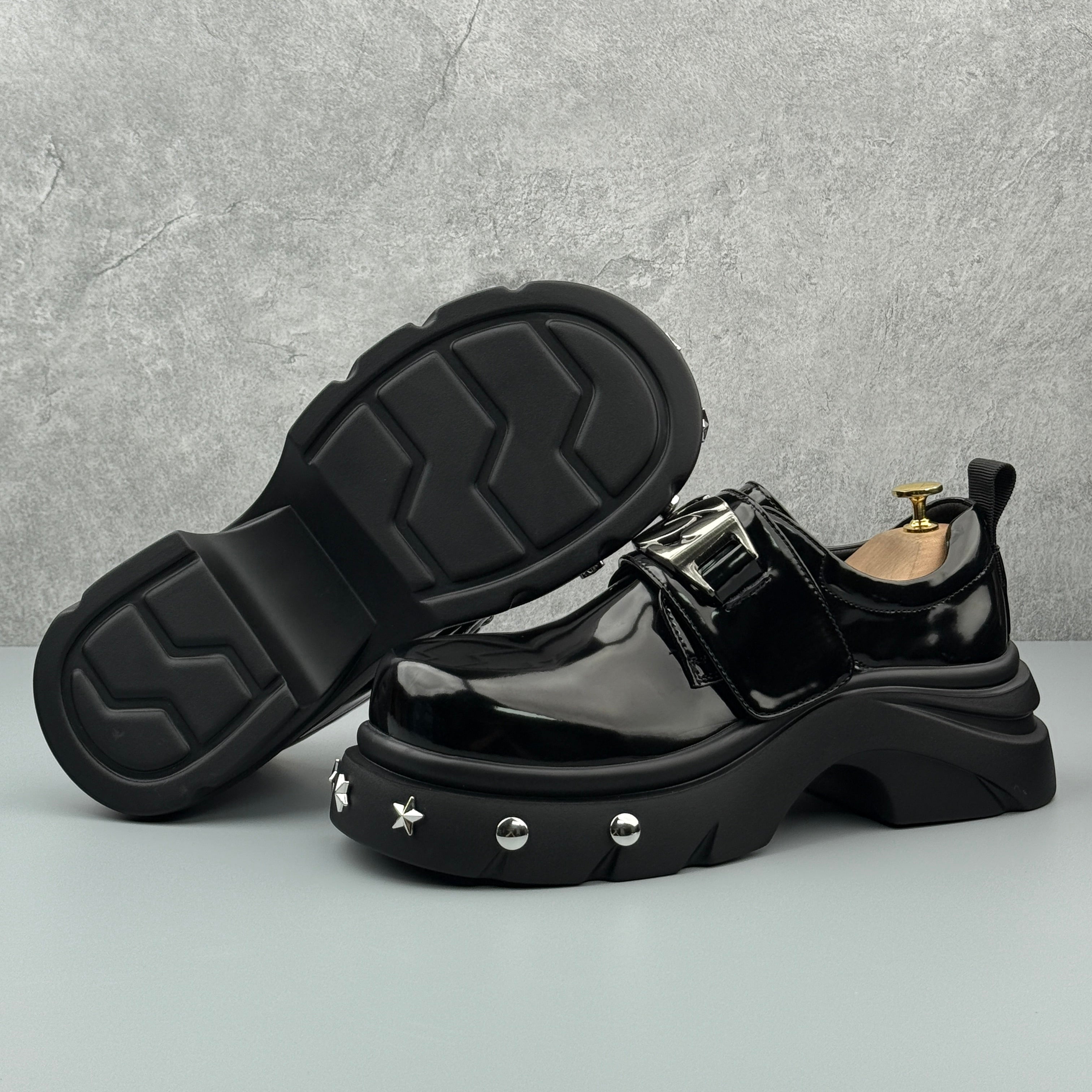 Hybriss Ironcrest Black (slip-on)– British Casual Leather Shoes