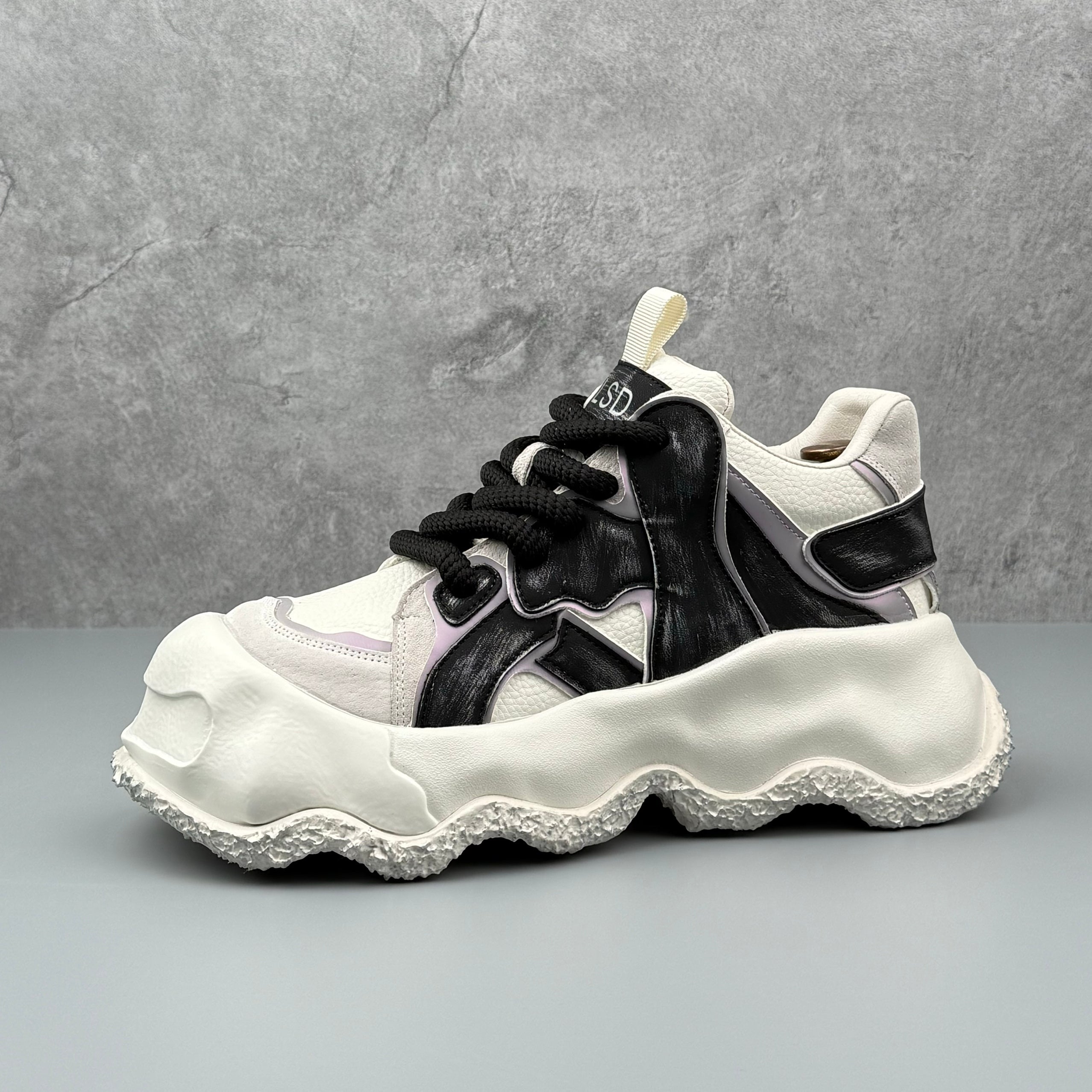 Hybriss PlainLift Black White– Dad Shoes