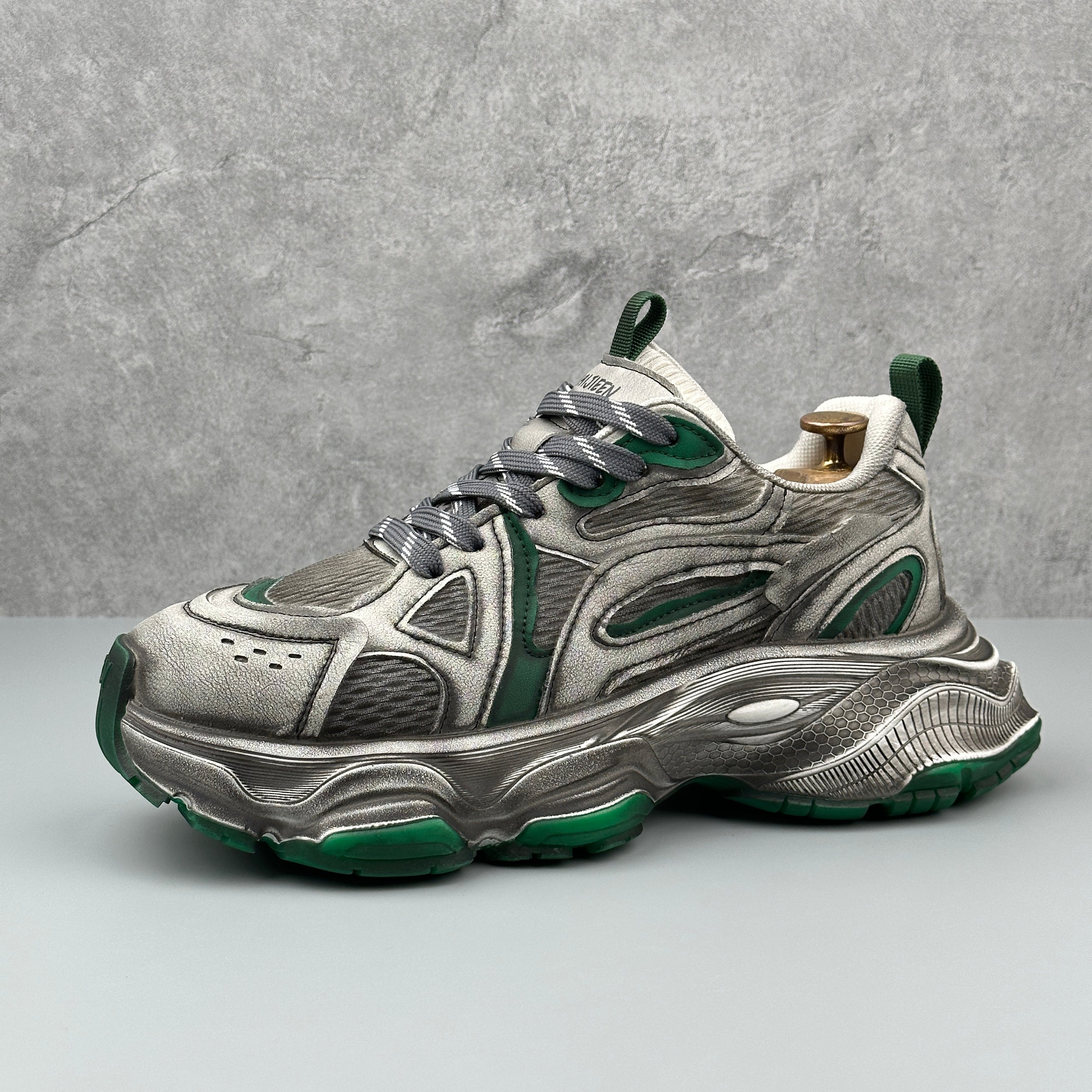 Hybriss RetroBreathe Green– Youth Retro Dad Shoes