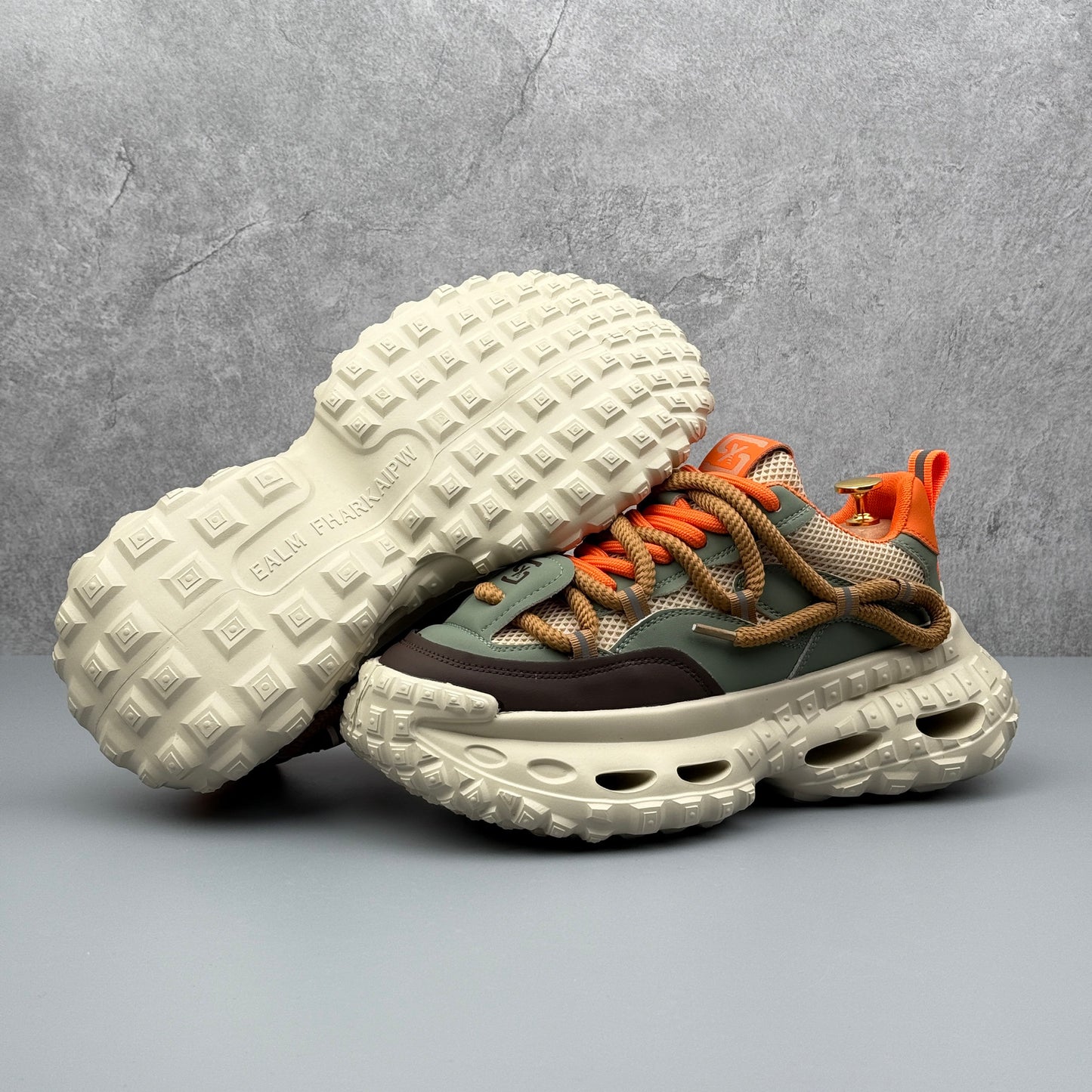 Hybriss Rope-Harness 3D Hollow Chunky Platform Sneaker