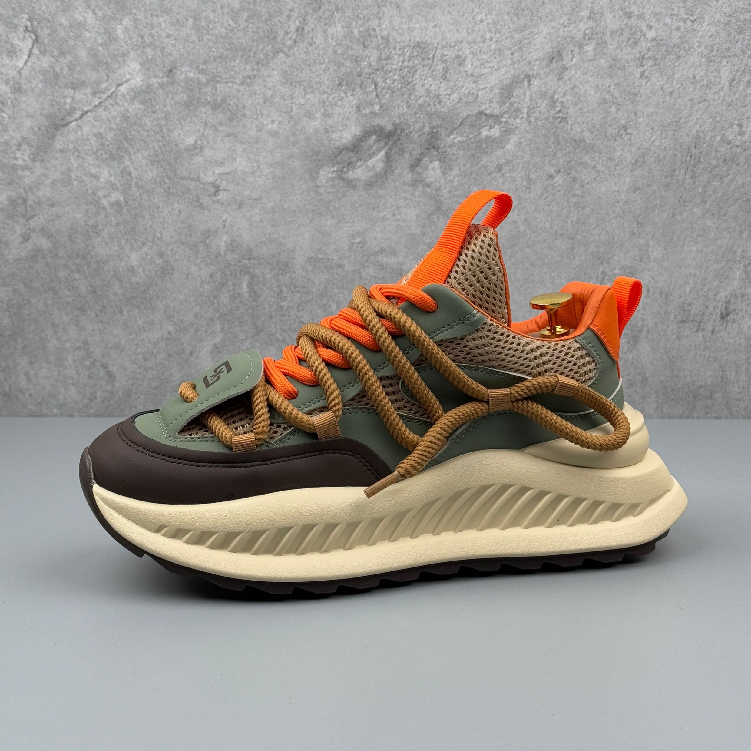 Hybriss UCOC WeaveStep Black  Card green– Men’s Casual Sports Shoes