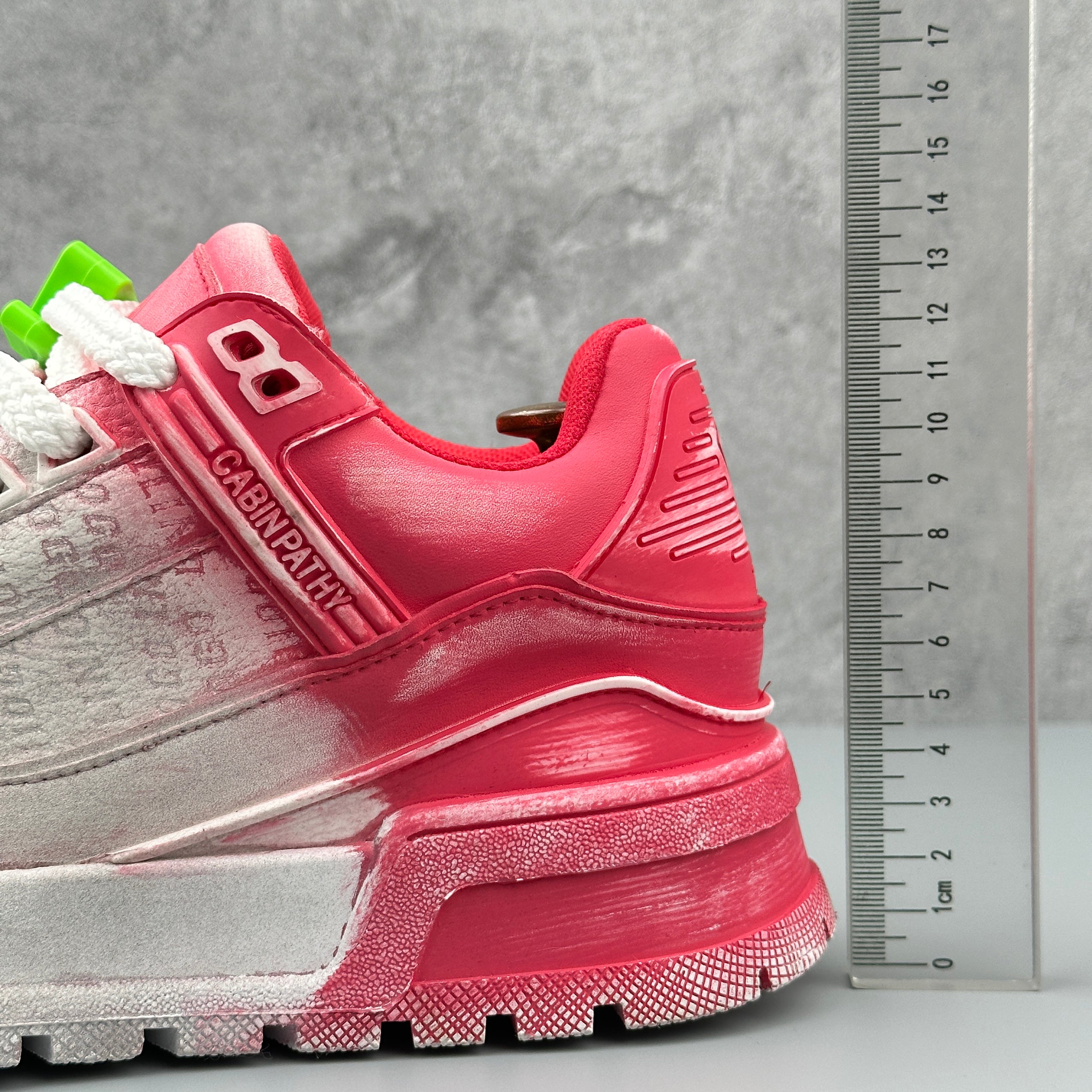 Hybriss EmbroCore White Red– PU & Mikrofaserleder Sneakers