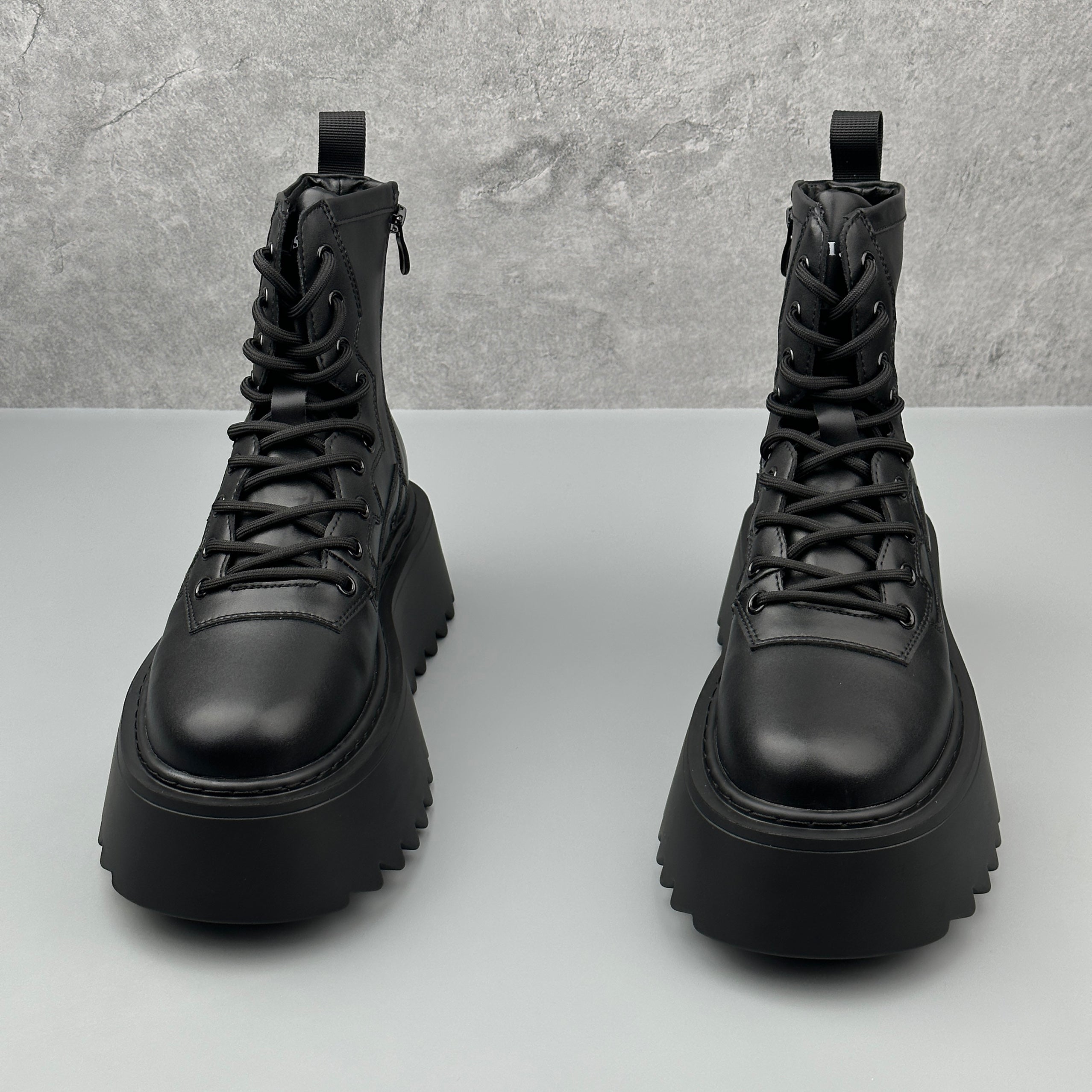 Hybriss Zenith Black– Korean Style High-Top Sneakers