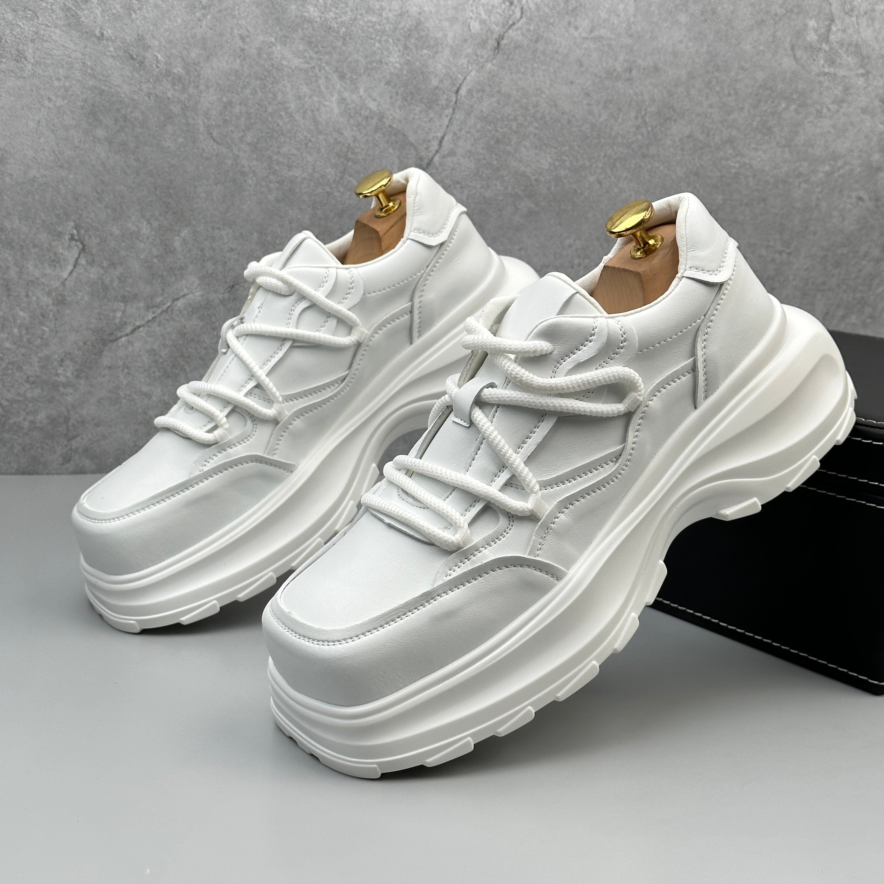 Hybriss Gridstep White– Korean Dad Shoes