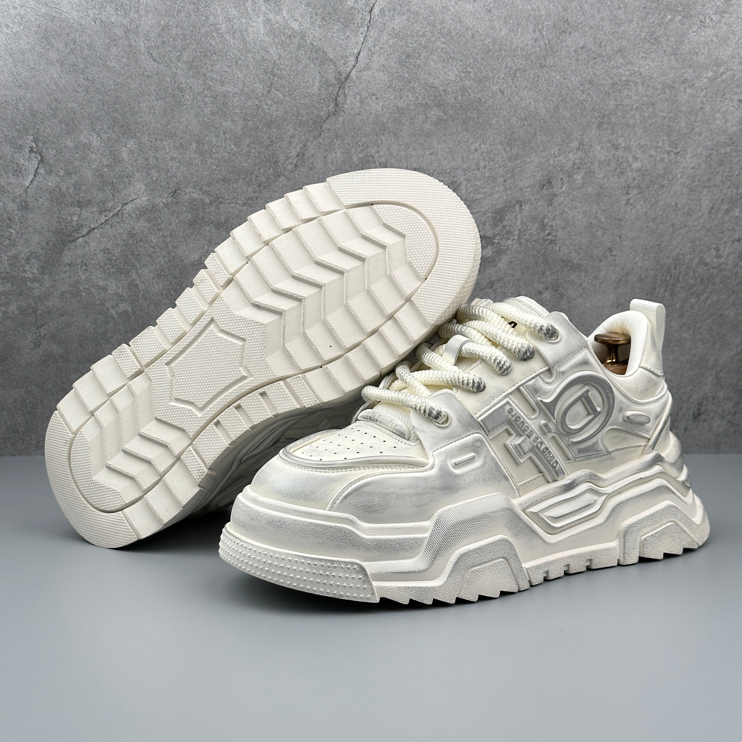 Hybriss Cabuncci StreamLine White– Youth Trend Sneakers