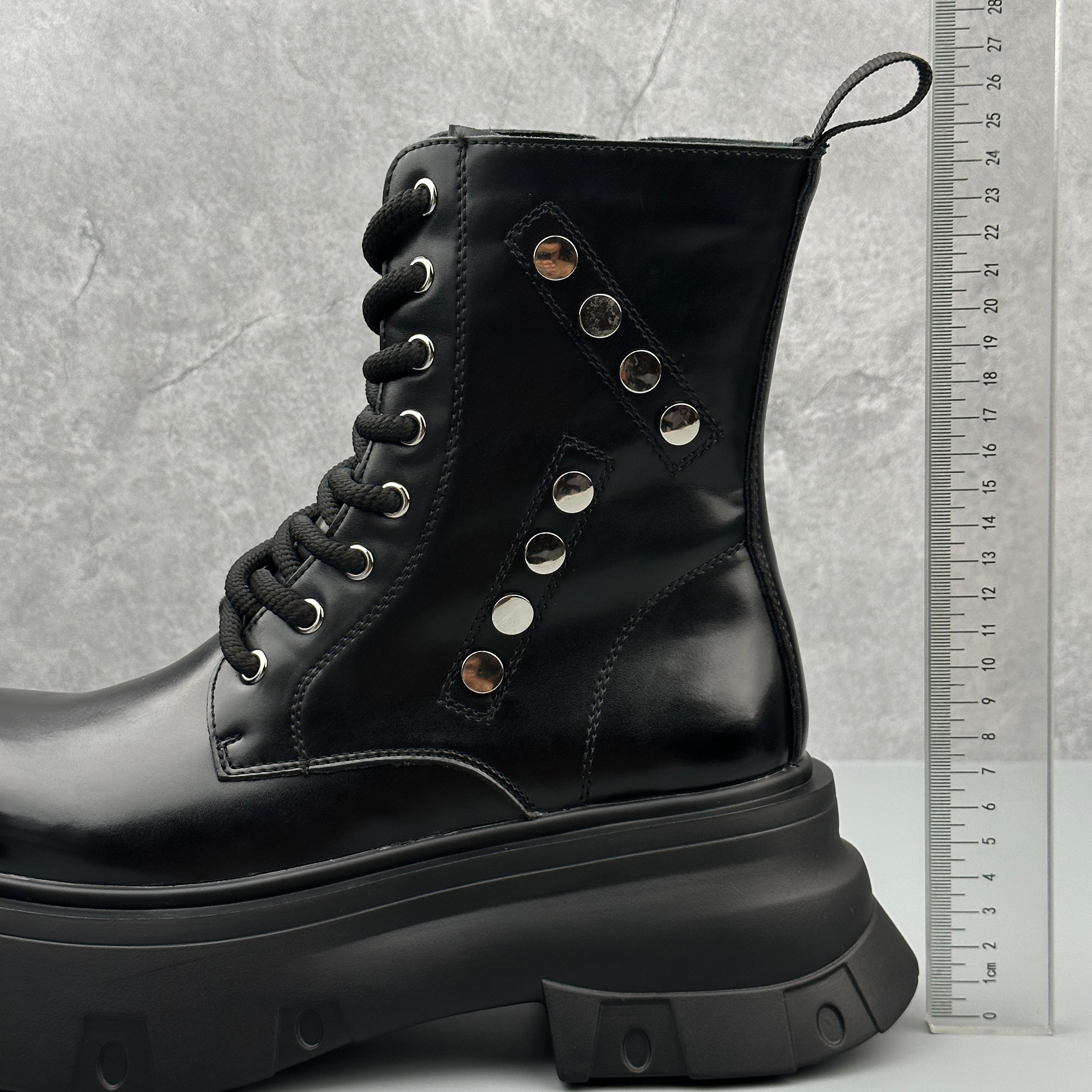 Hybriss Dominion– Martin Boots with Rivet Detail
