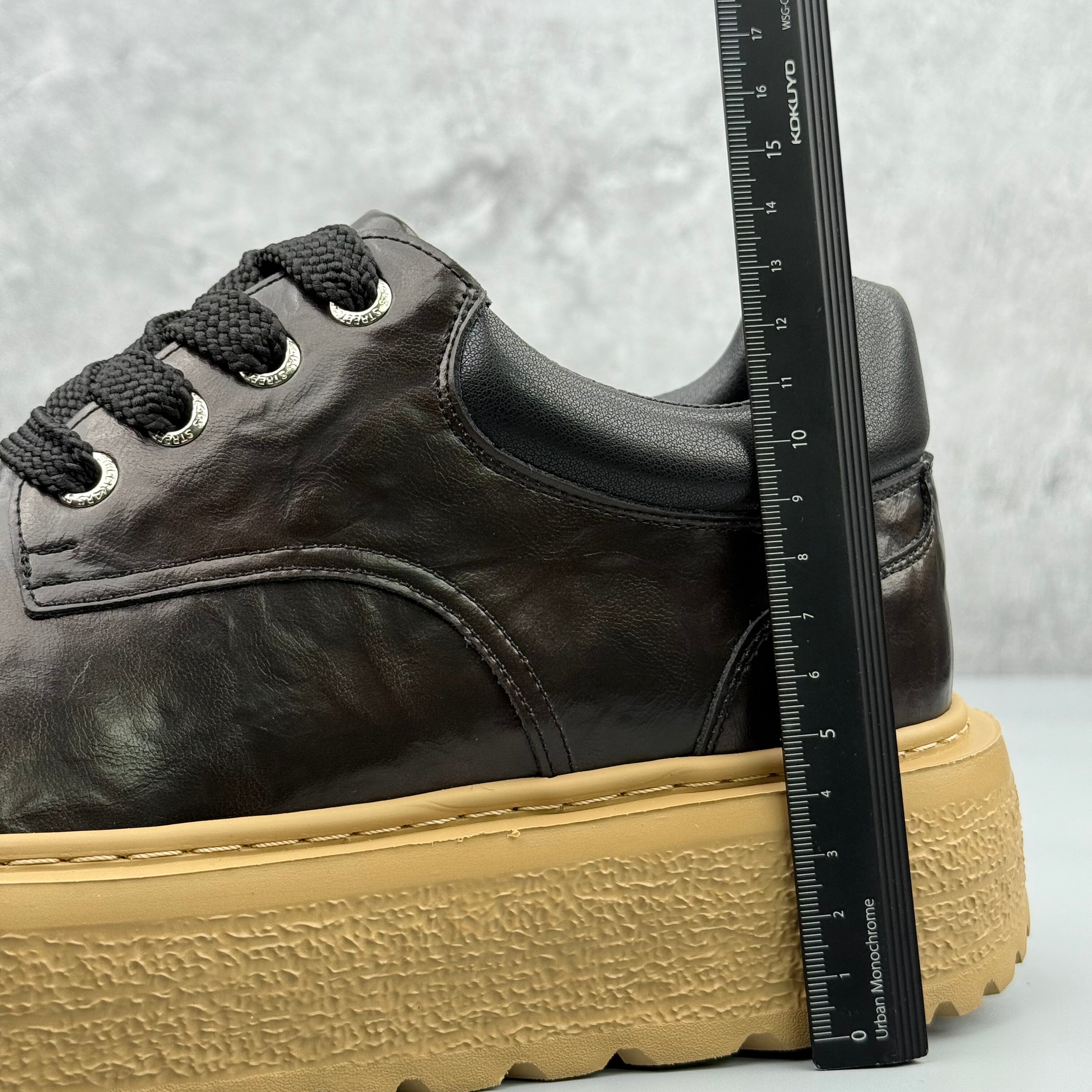 Hybriss MicroMartin Black– Short‑Tube Microfiber Leather Martin Boots