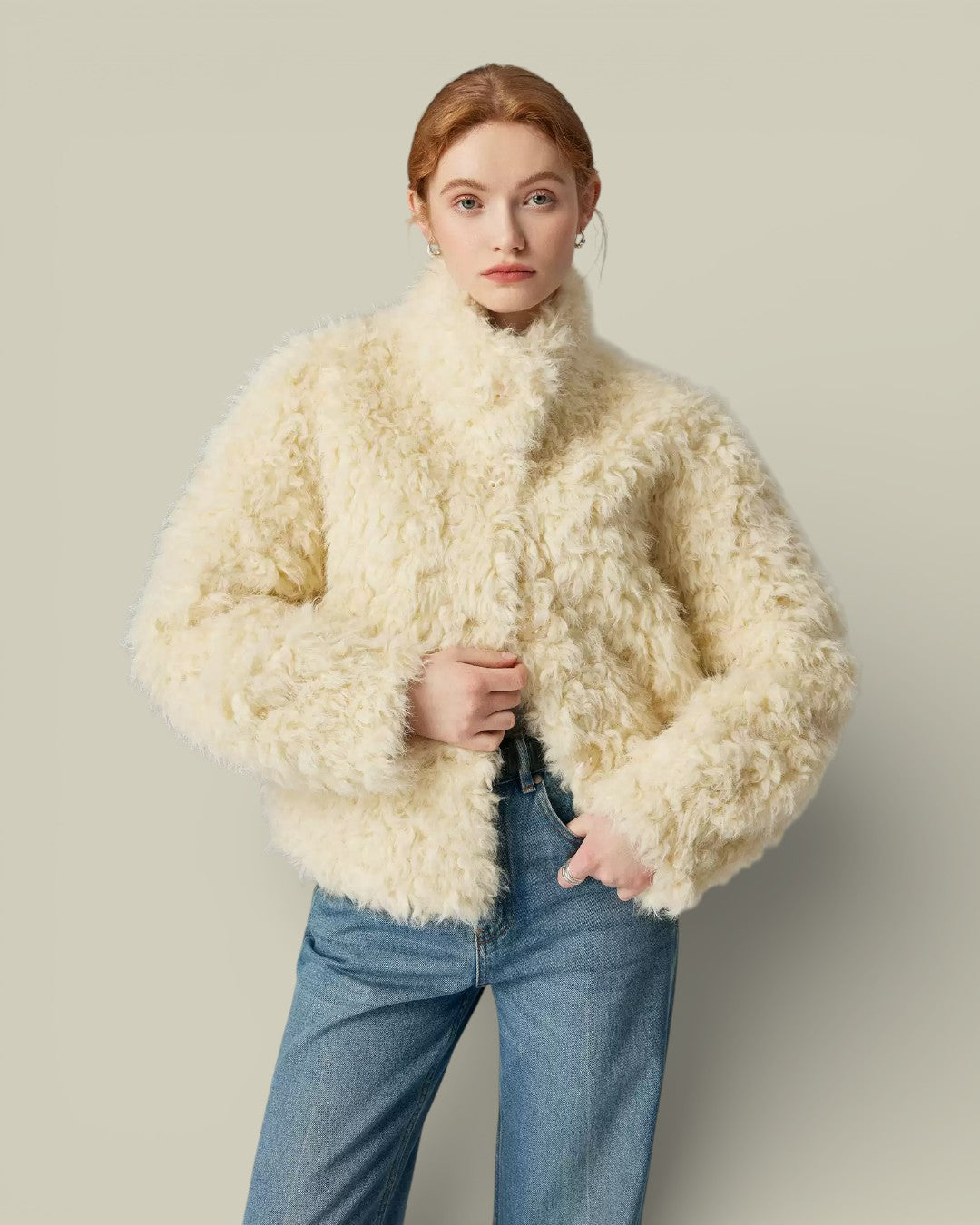 Hybriss "Elara" Industrial-Edge Eco-Fur Jacket