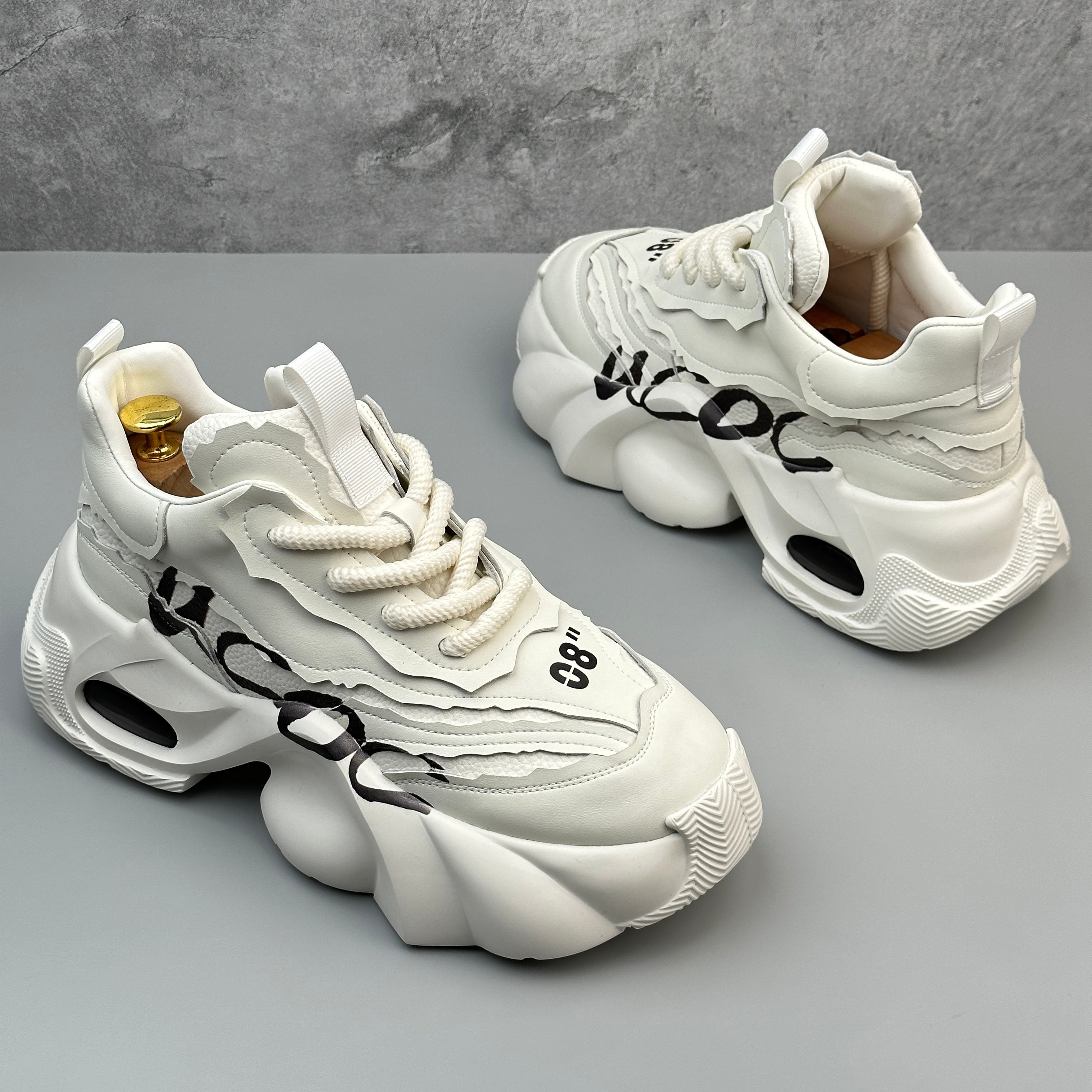 Hybriss Cabuncci SpliceRise Off-White– Sporty Dad Shoes