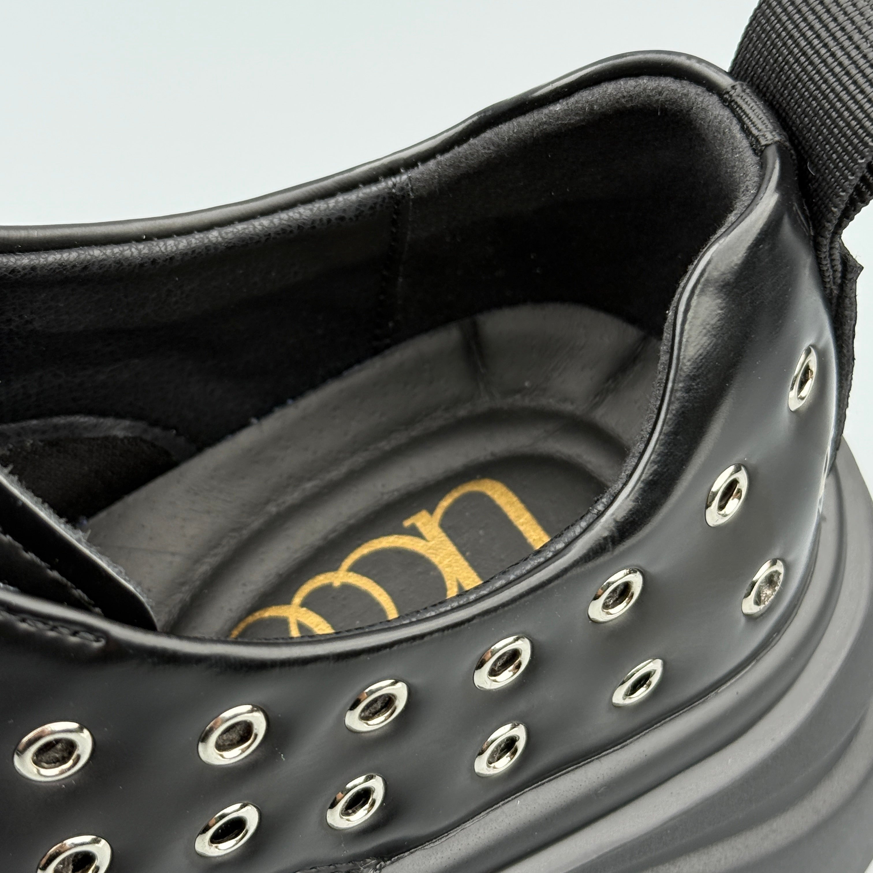 Hybriss Ironclad Black– Punk Casual Leather Shoes