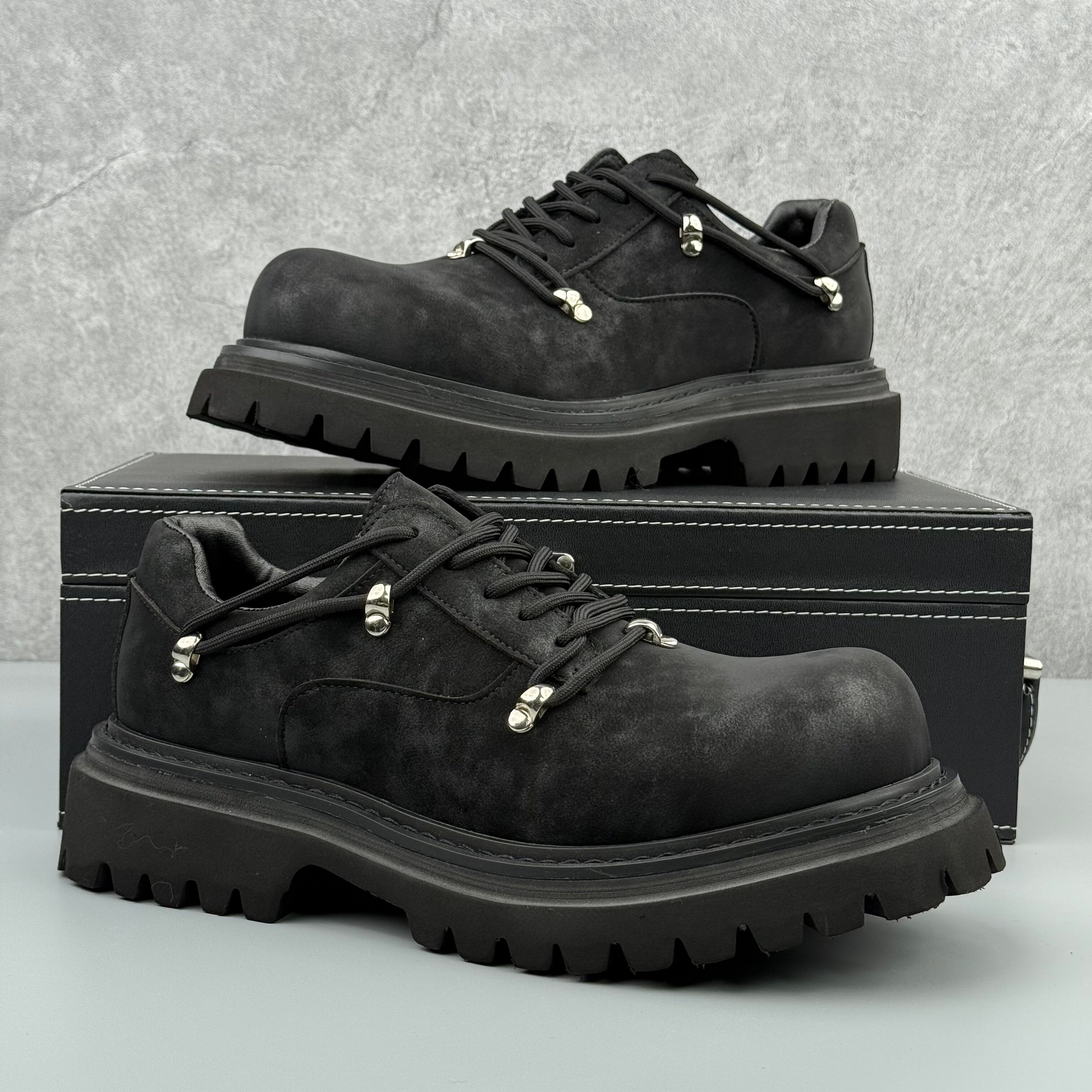 Hybriss NeoNubuck Black– Casual Nubuck Look Shoes