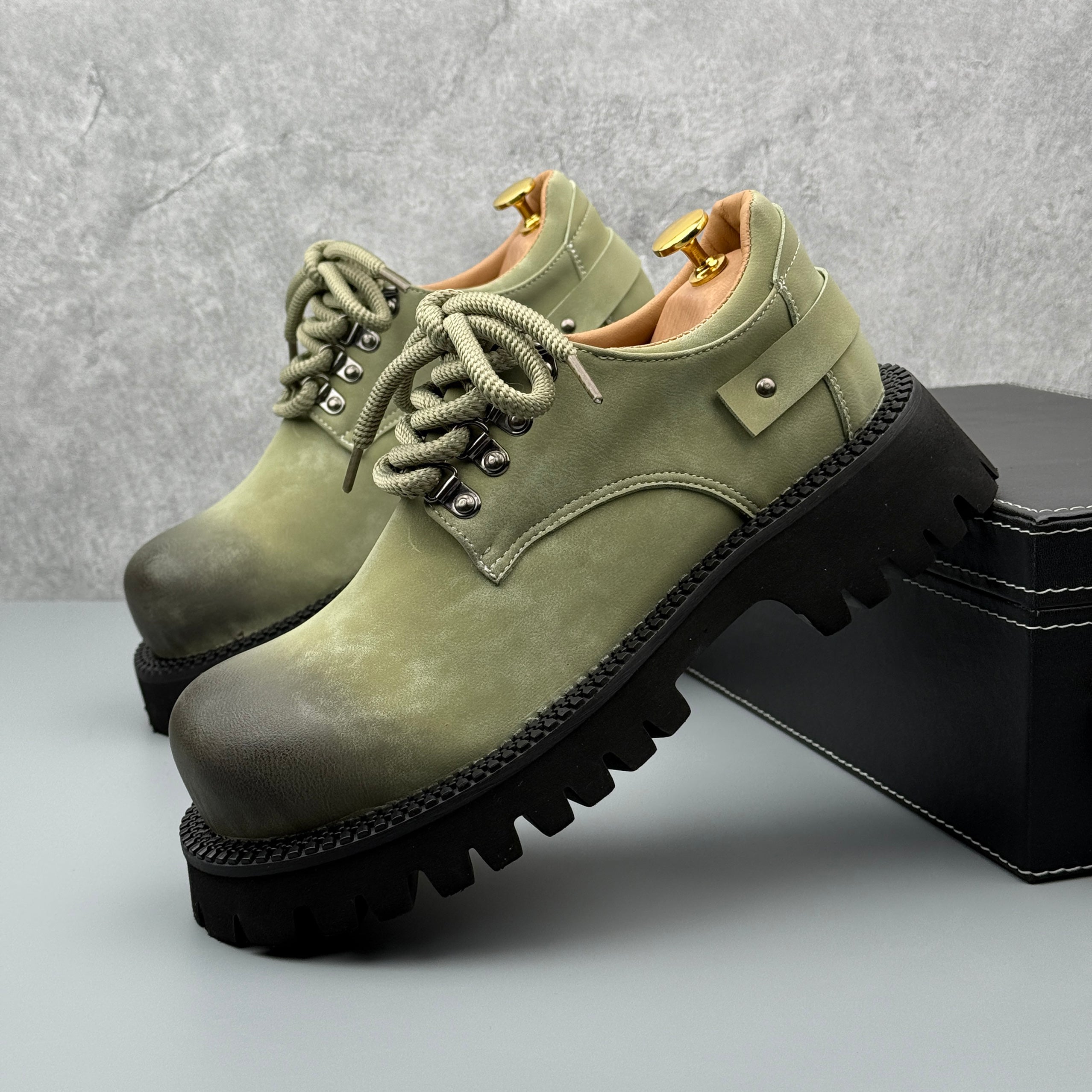 Hybriss Flux Green– Color Blocking Cargo Shoes