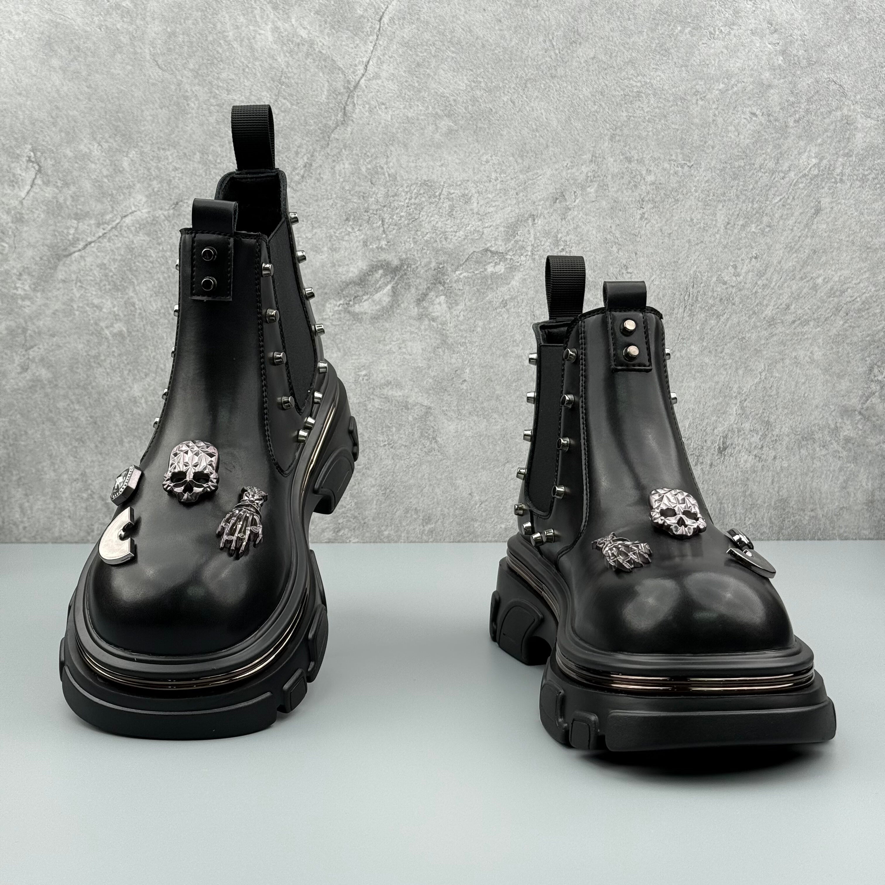 Hybriss Ironclad– Metallische Martin Boots