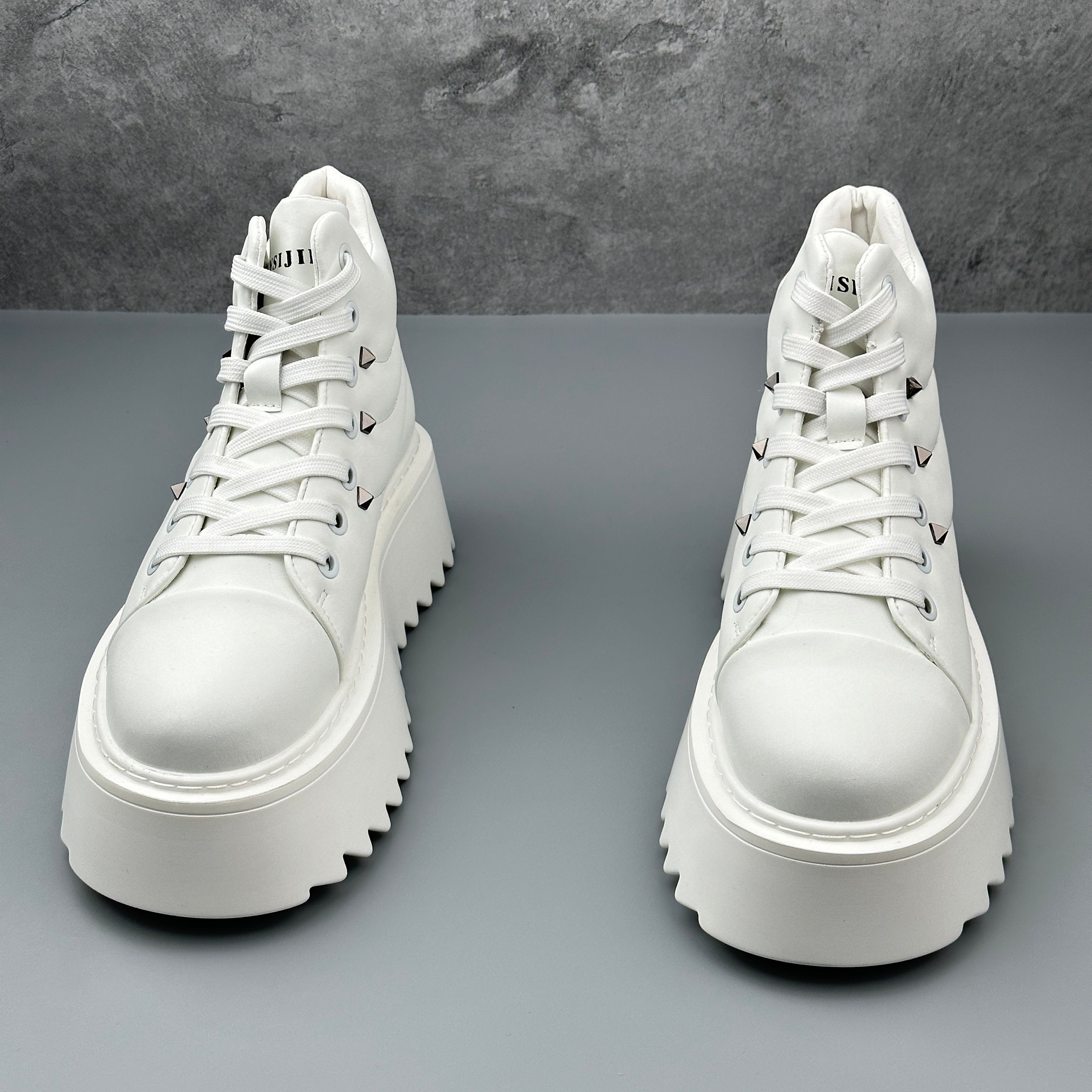 Hybriss Vortex White– Korean Style High-Top Boots