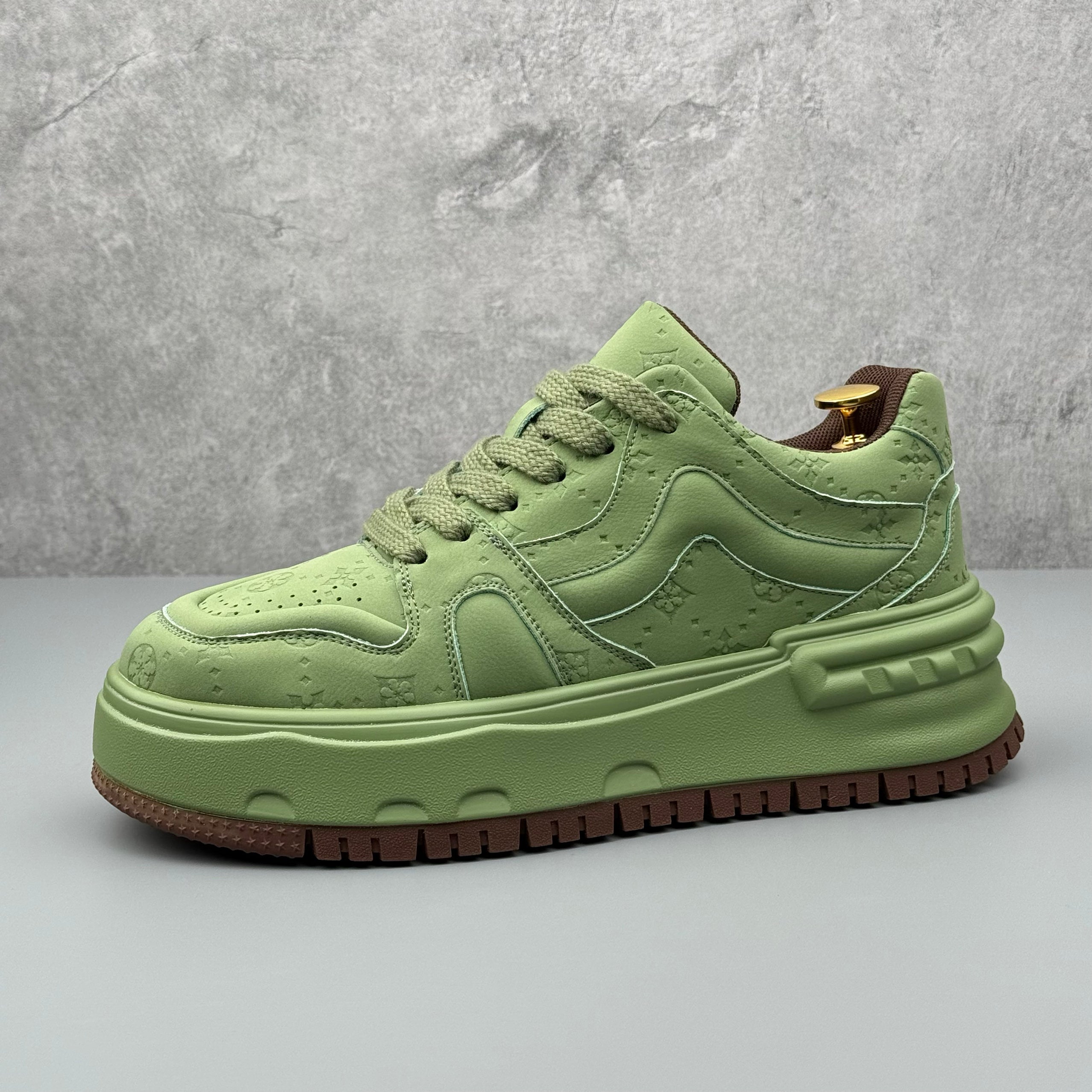 Hybriss CarveLine Green– Mikrofaserleder Sneakers