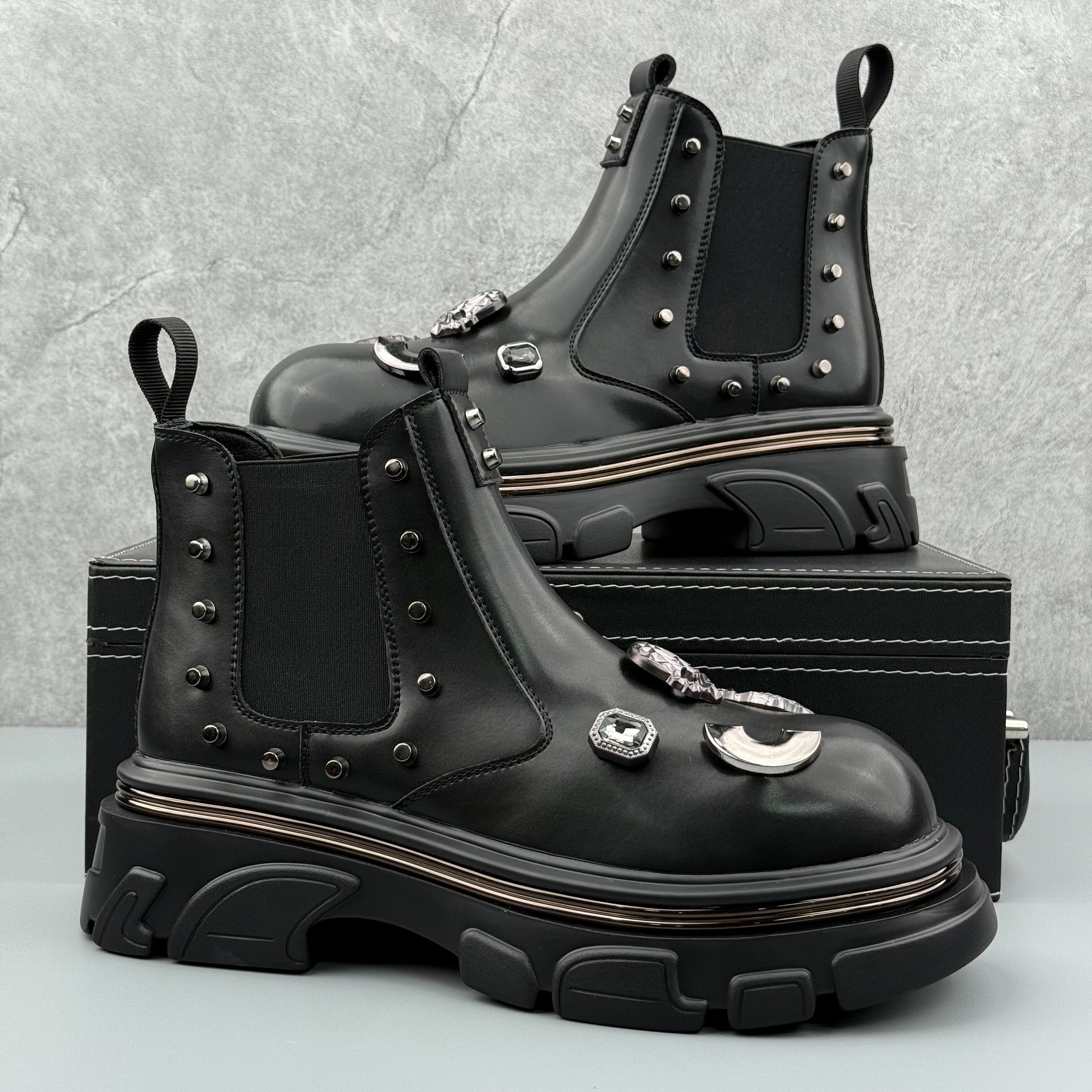 Hybriss Ironclad– Metallische Martin Boots