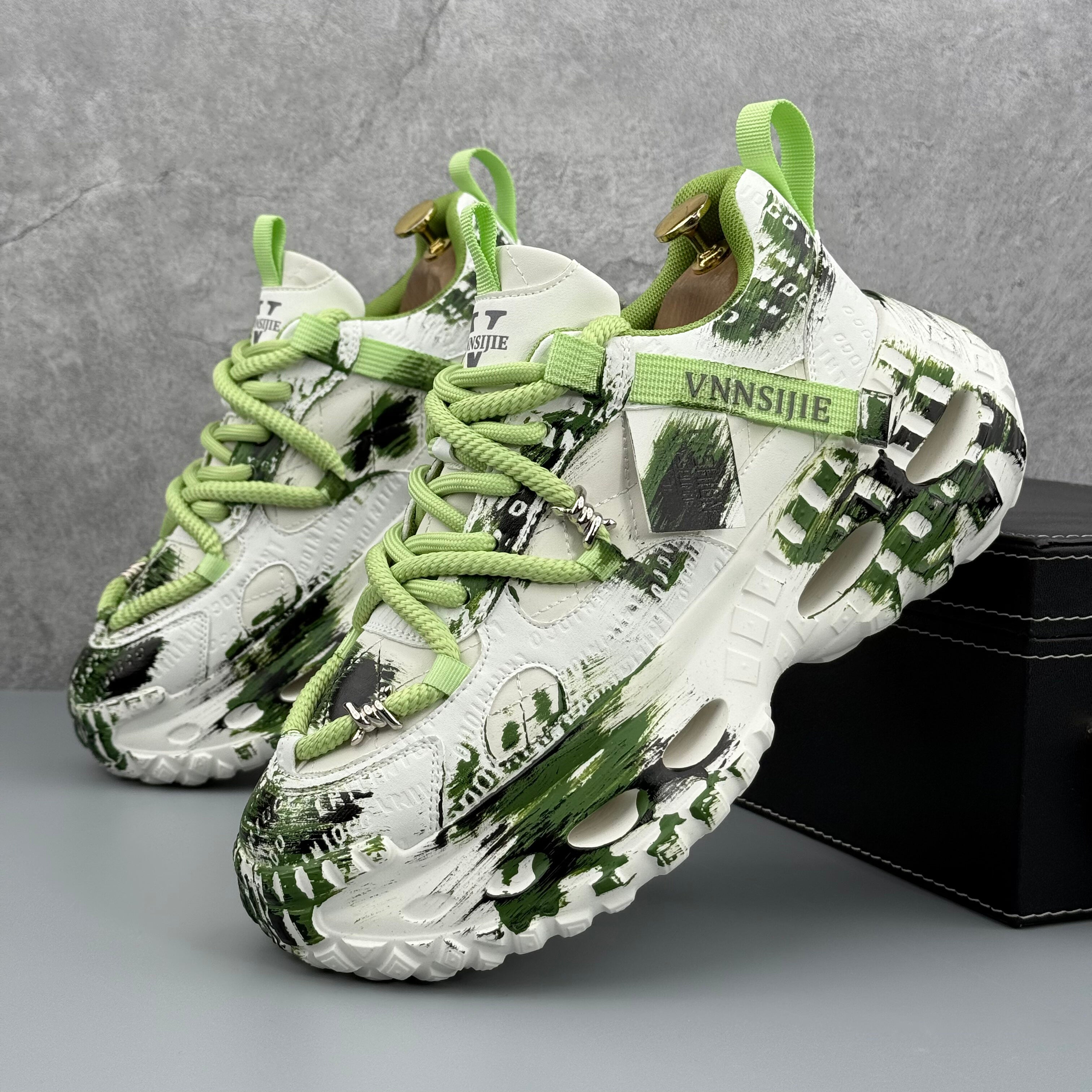 Hybriss DailyLift White Green– Dad Shoes