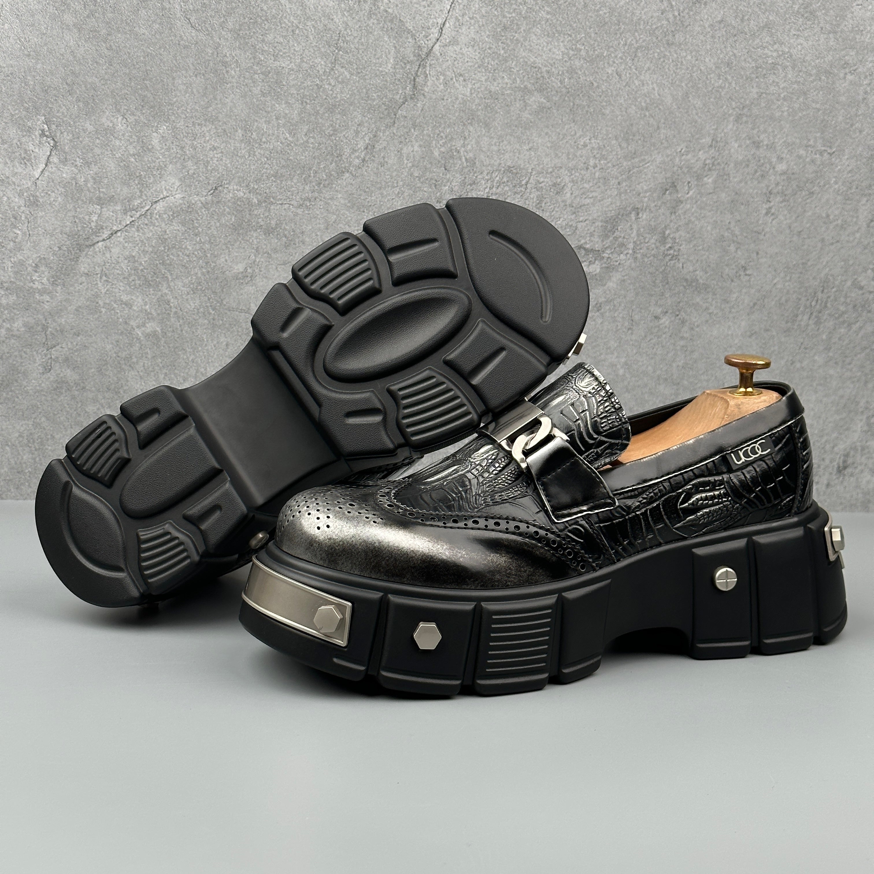 Hybriss Crestmore Bronze Silver– British Casual Leather Shoes