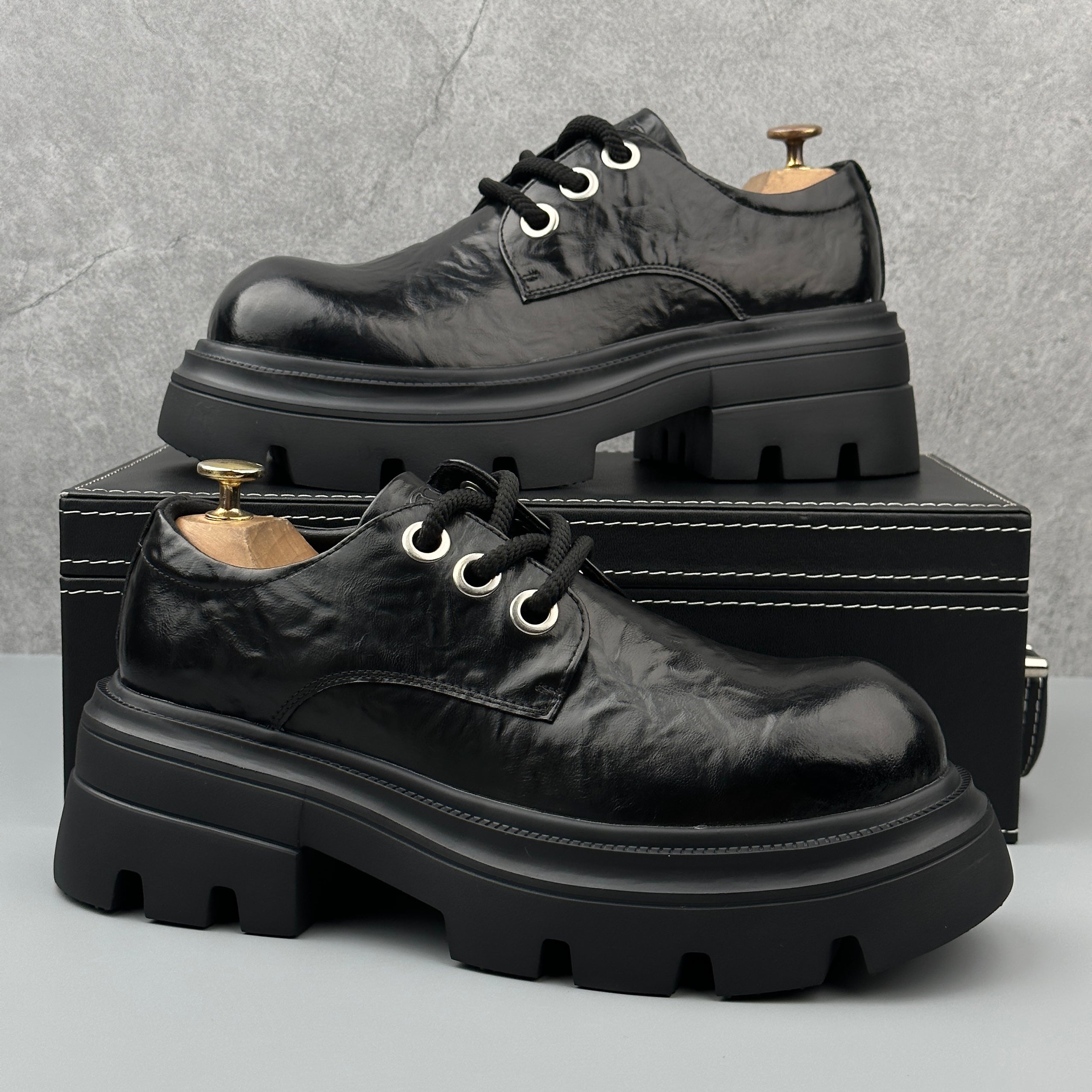 Hybriss Cabuncci Regent Black– British Casual Leather Shoes