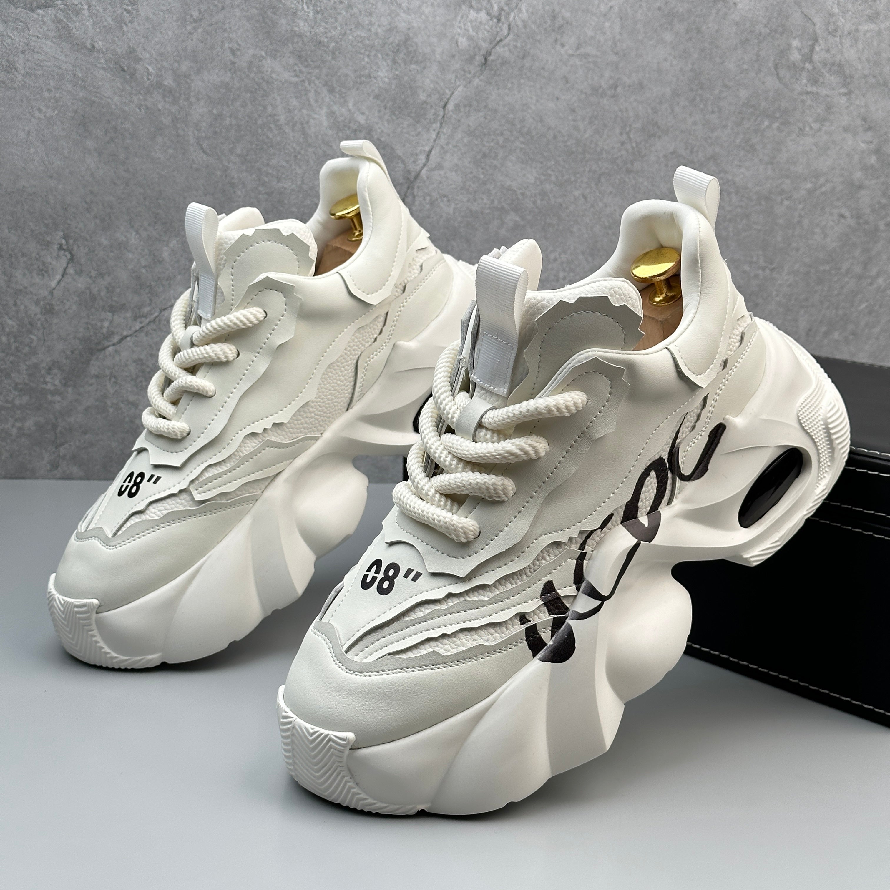 Hybriss Cabuncci SpliceRise Off-White– Sporty Dad Shoes