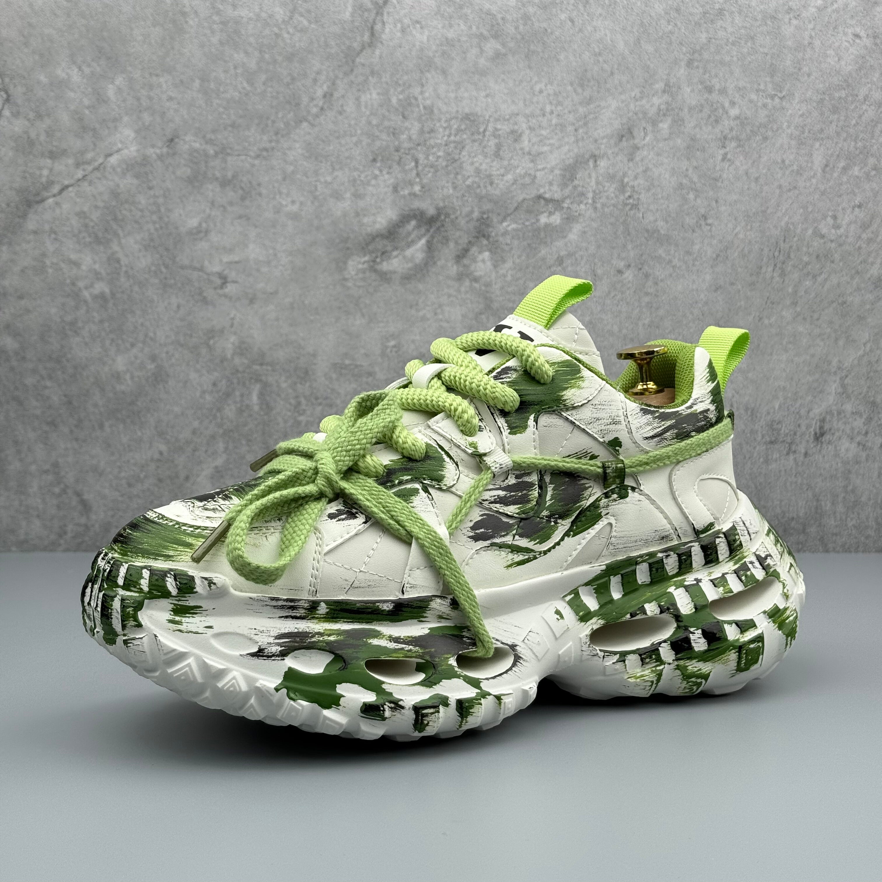 Hybriss DailyRise White Green– Dad Shoes