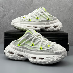 Hybriss SummerPlain White– PU & Mischmaterial Casual Shoes