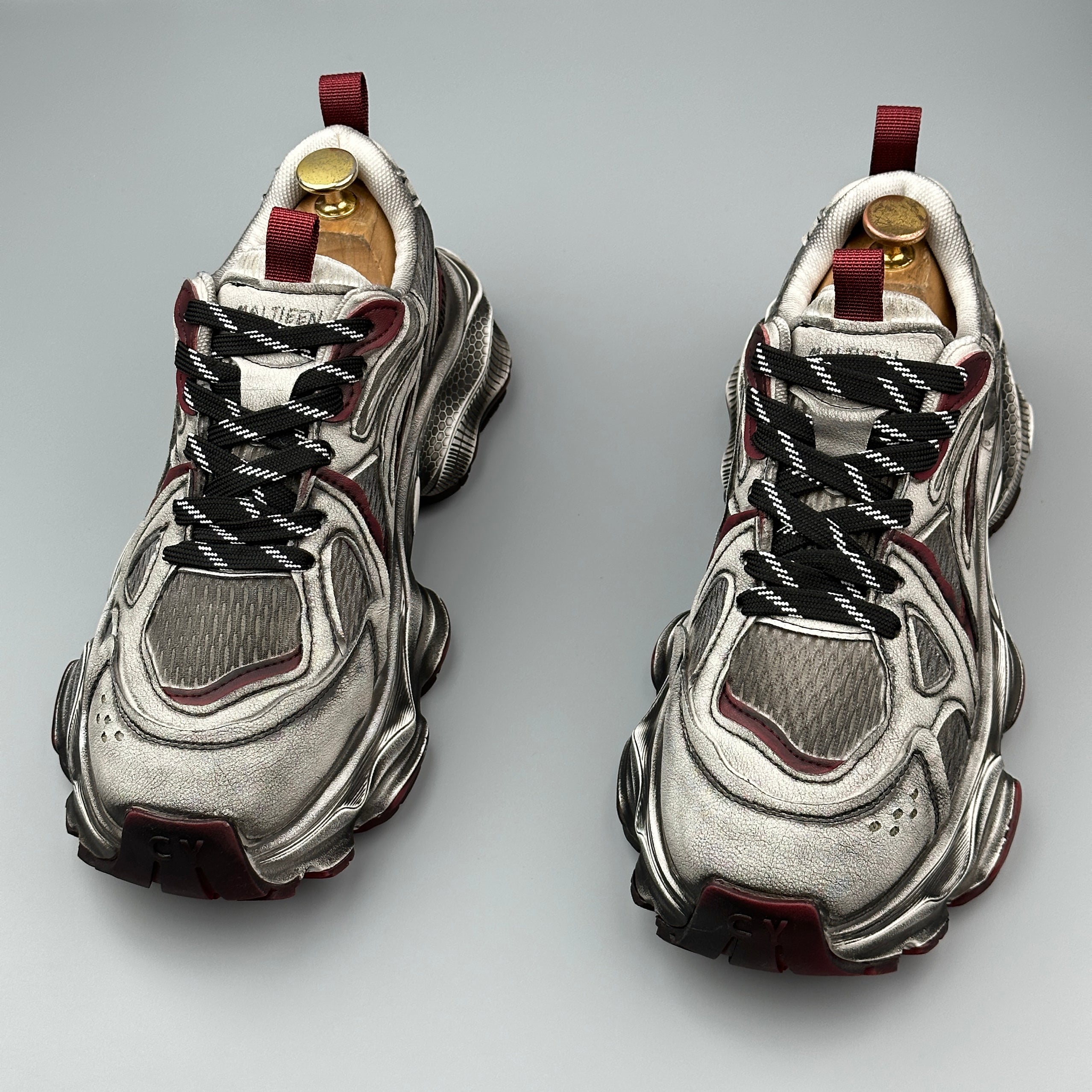 Hybriss RetroBreathe Wine Red– Youth Retro Dad Shoes