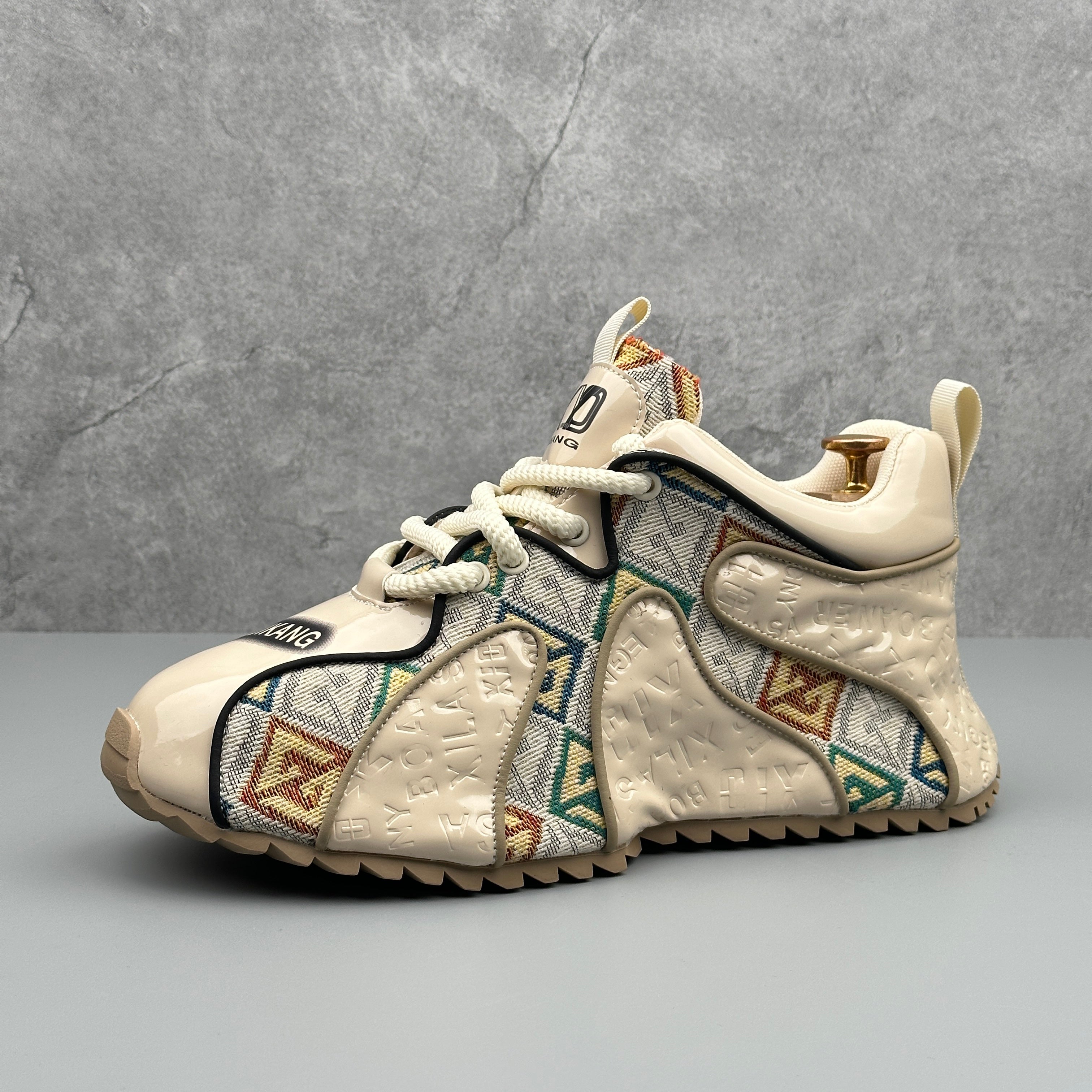 Hybriss Cabuncci EmbroLift Beige– Casual Shoes