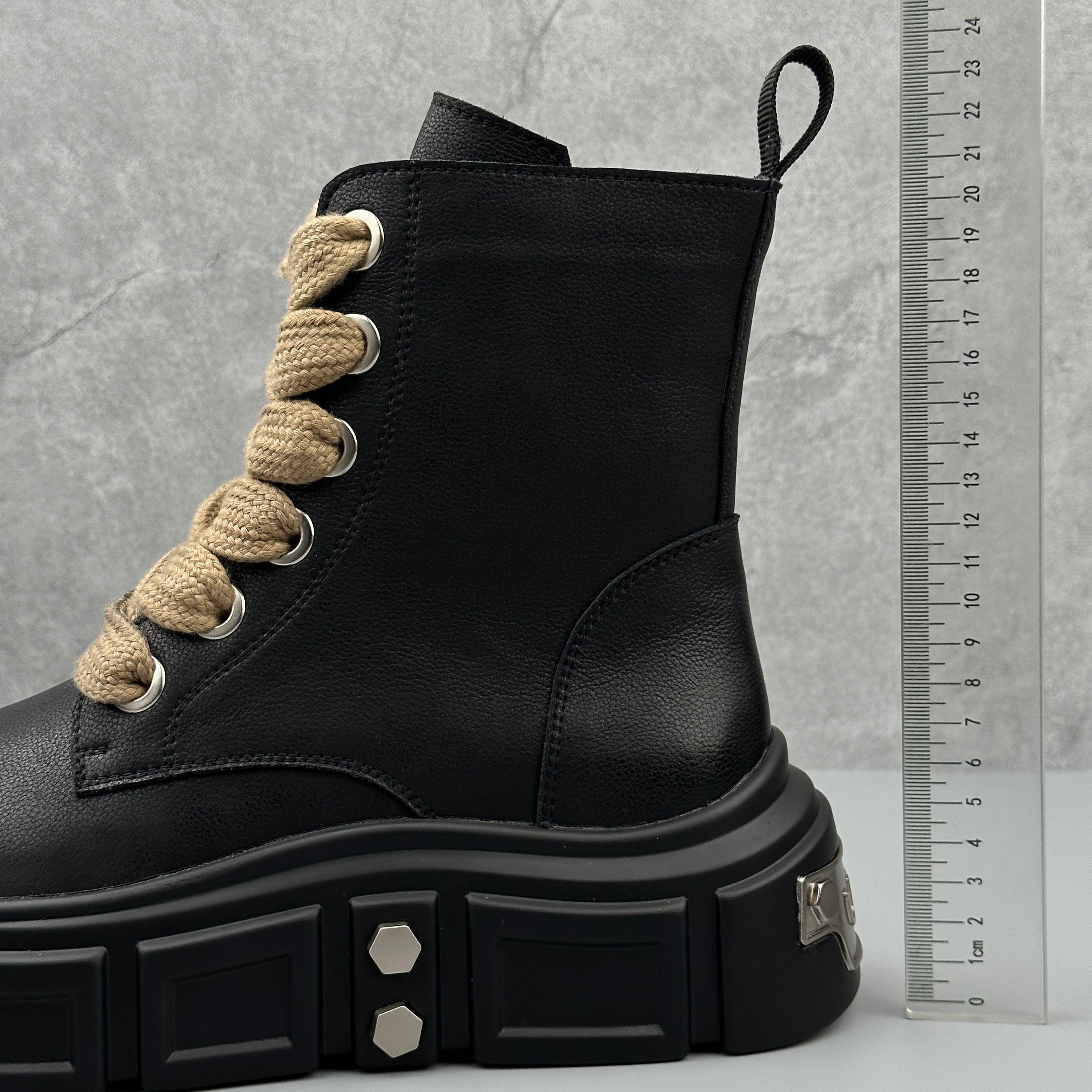 Hybriss Ironclad– Martin Boots with Rivet Detail