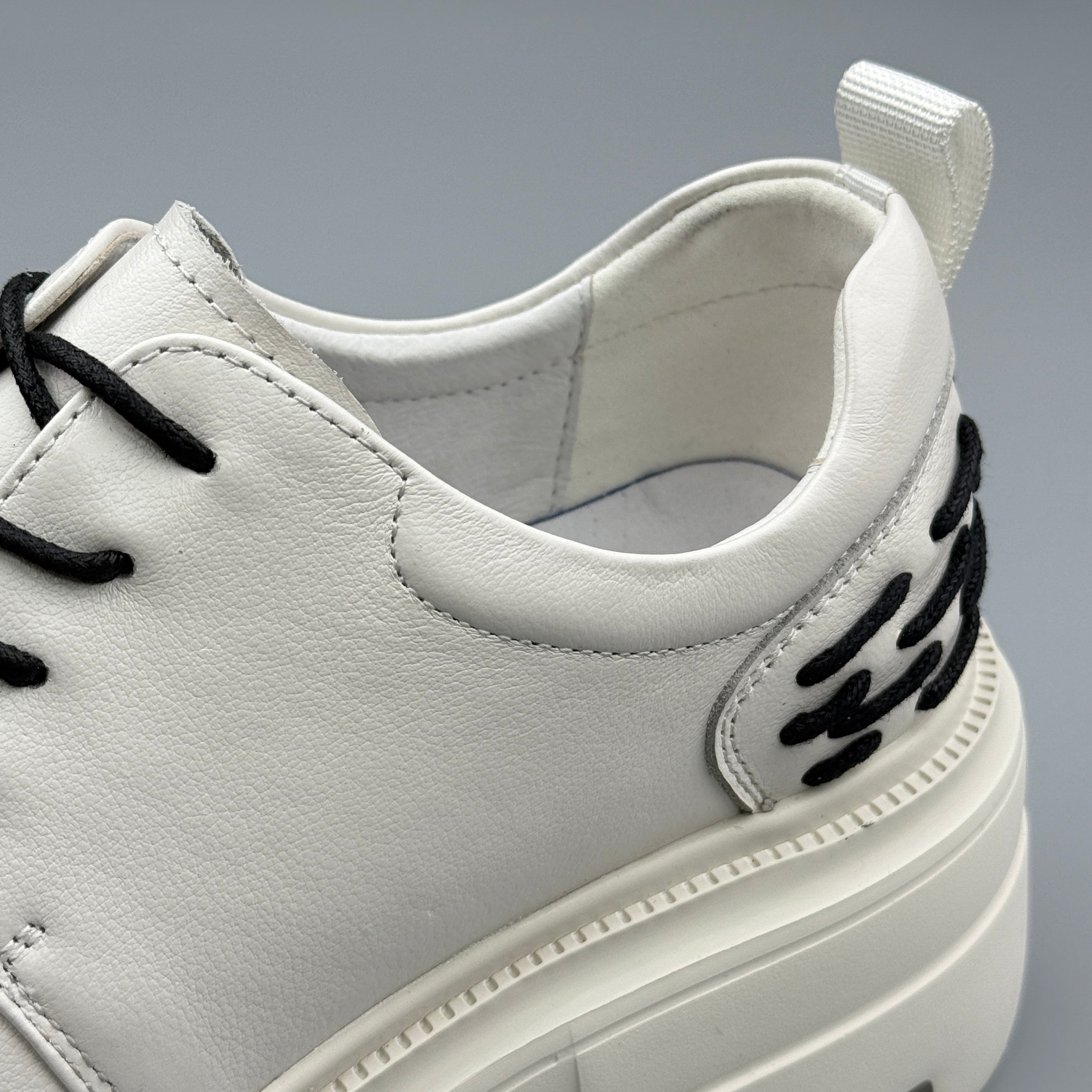 Hybriss Threadline White– Leisure Casual Leather Shoes