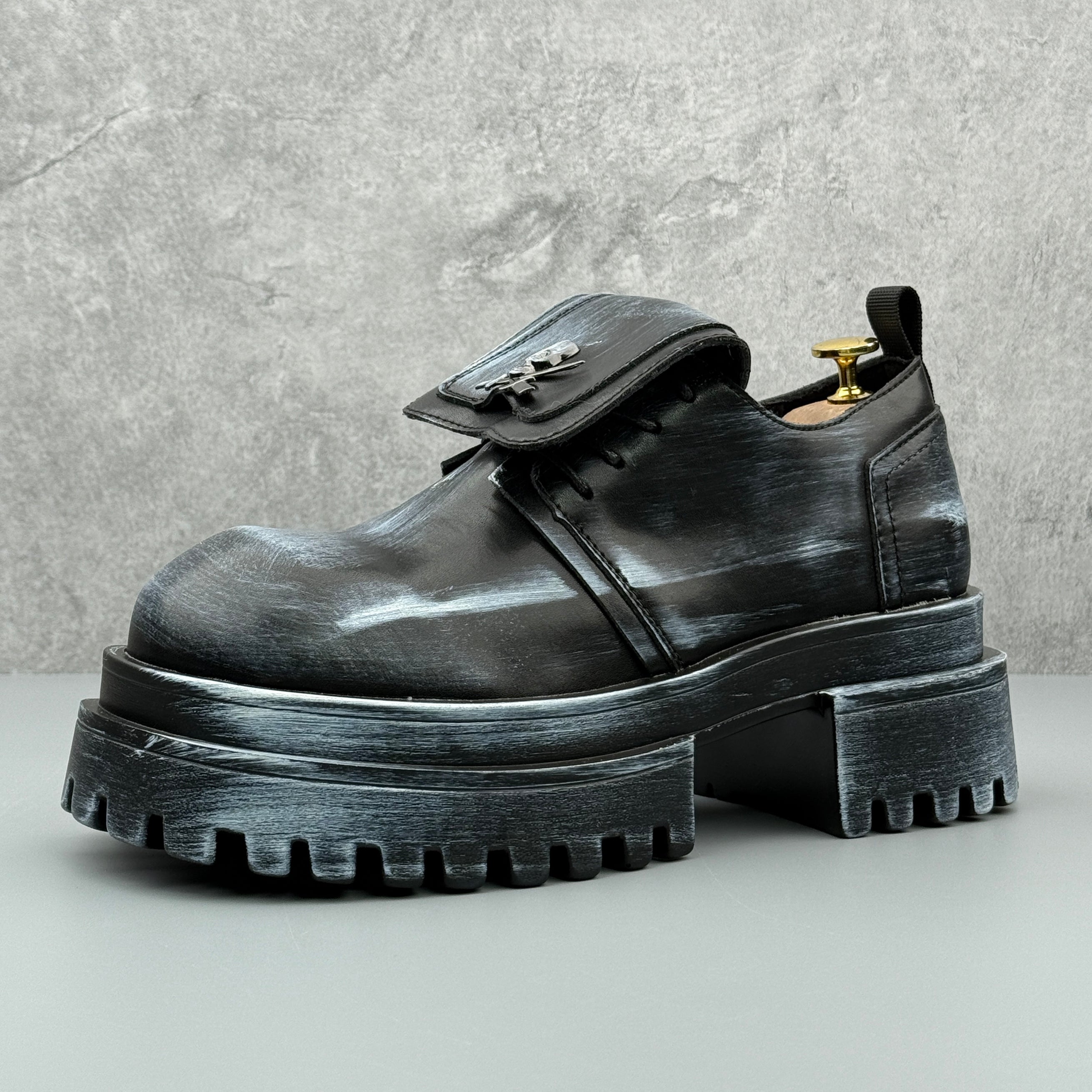 Hybriss Lumin Wipe white– Leisure Casual Leather Shoes