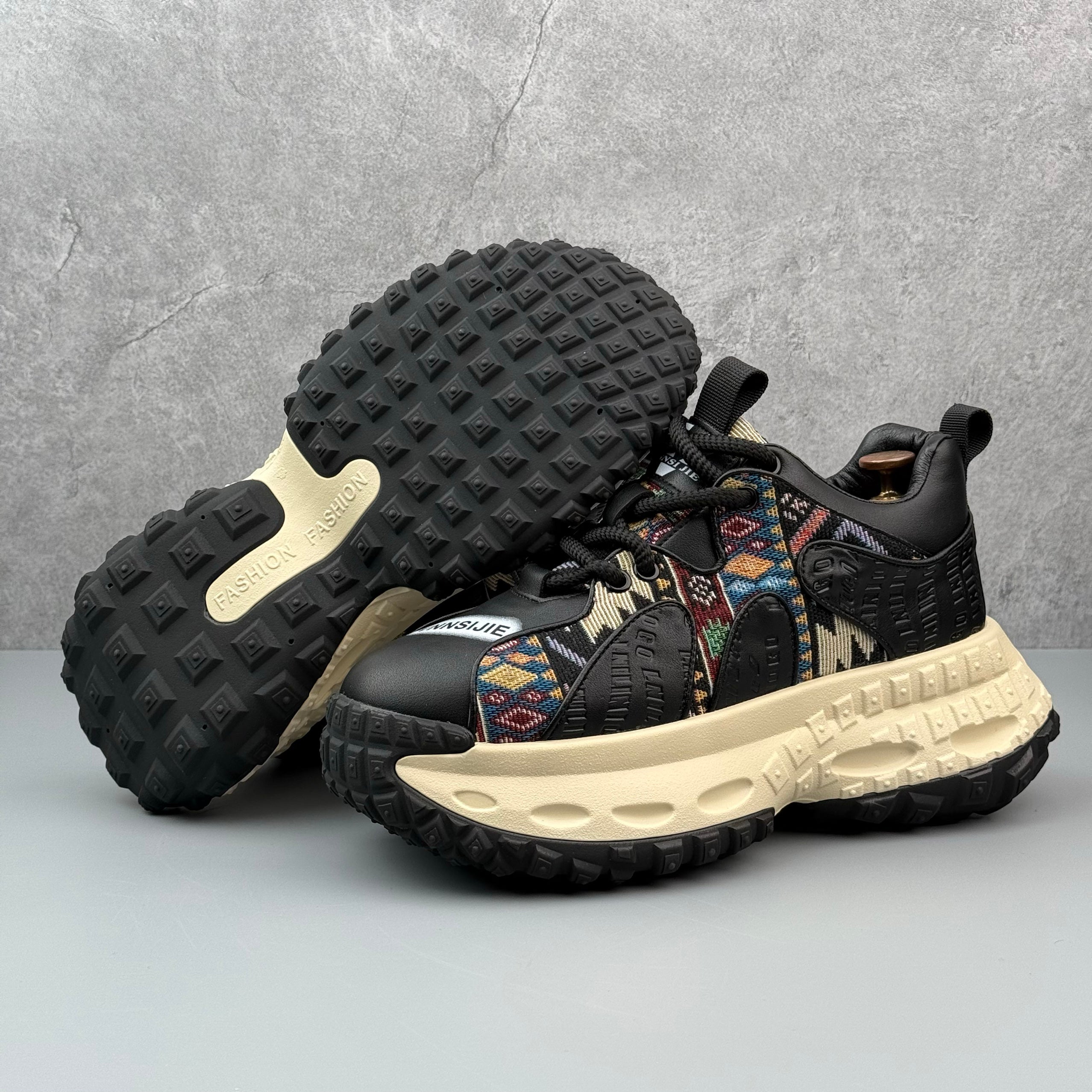 Hybriss Vnnsijie OrchidRise Black– Youth Casual Dad Shoes