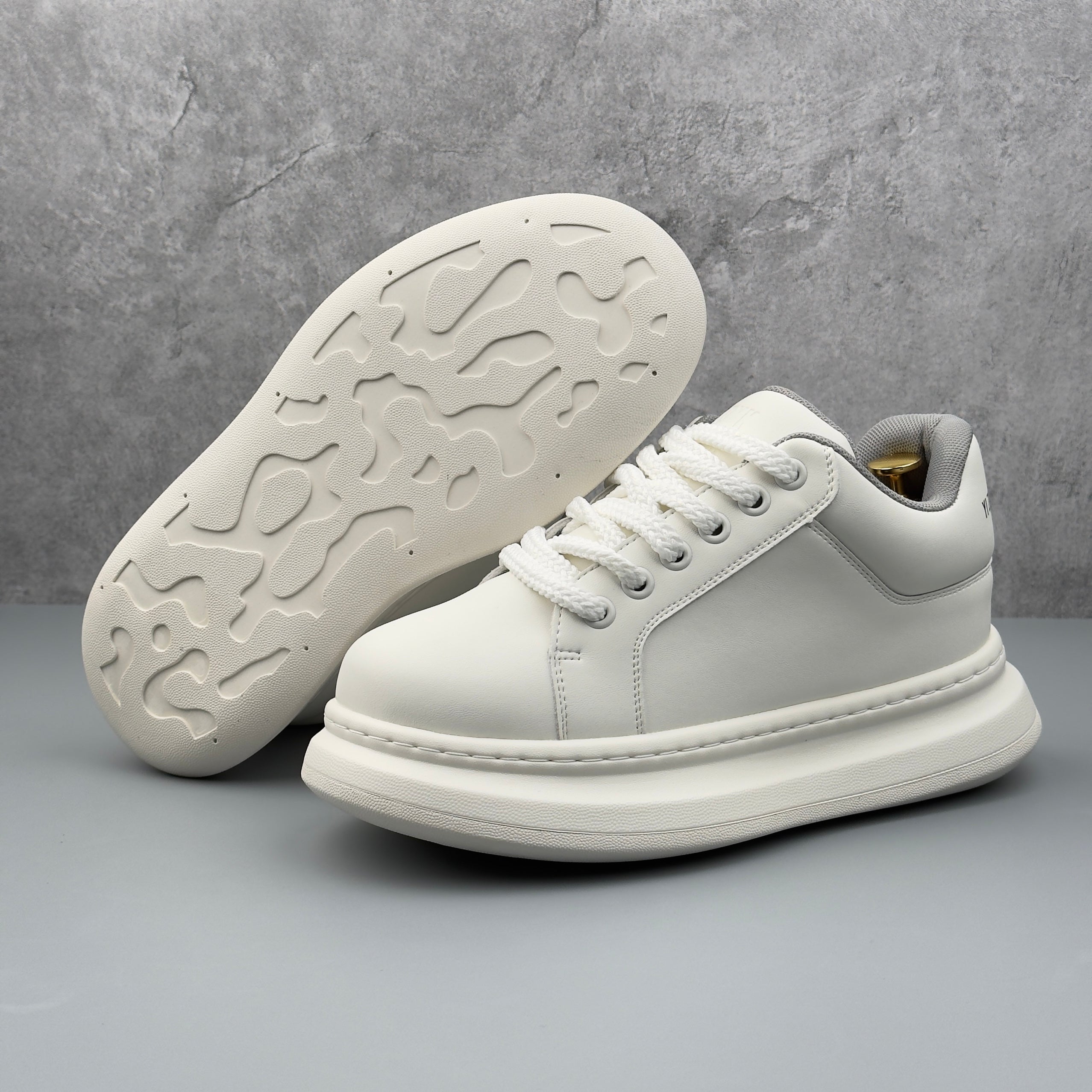 Hybriss SimpleCore – PU & Mikrofaserleder White Shoes