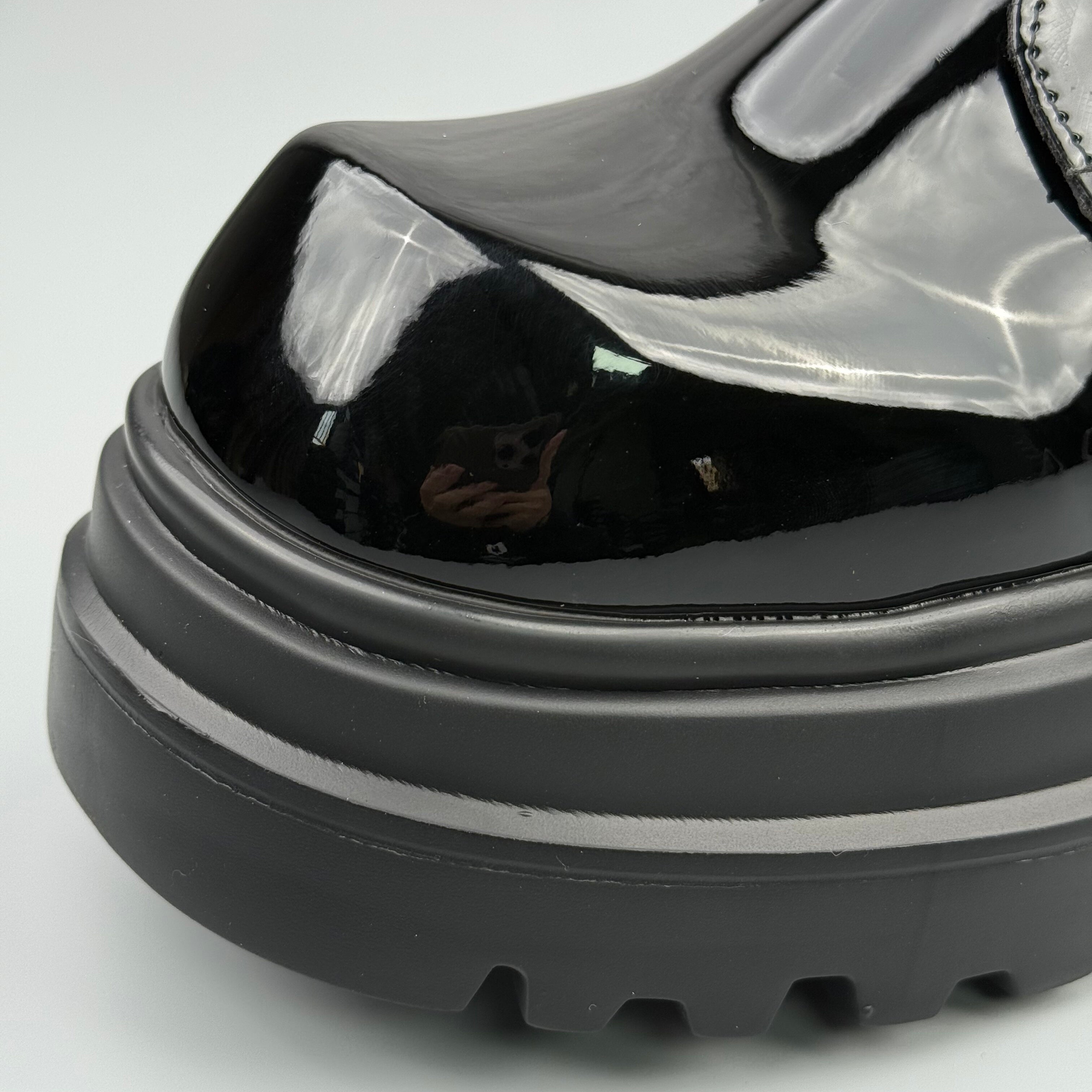 Hybriss DailyGloss Black– Casual Leather Shoes