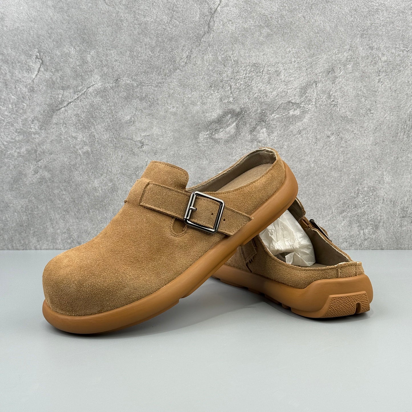 Hybriss Low-Profile Pastel Suede Slip-On Mule