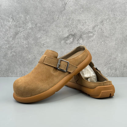 Hybriss Low-Profile Pastel Suede Slip-On Mule