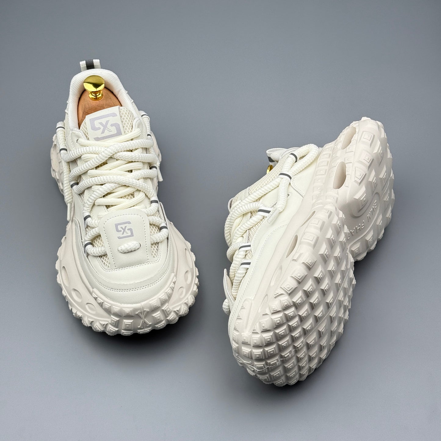 Hybriss Rope-Harness 3D Hollow Chunky Platform Sneaker