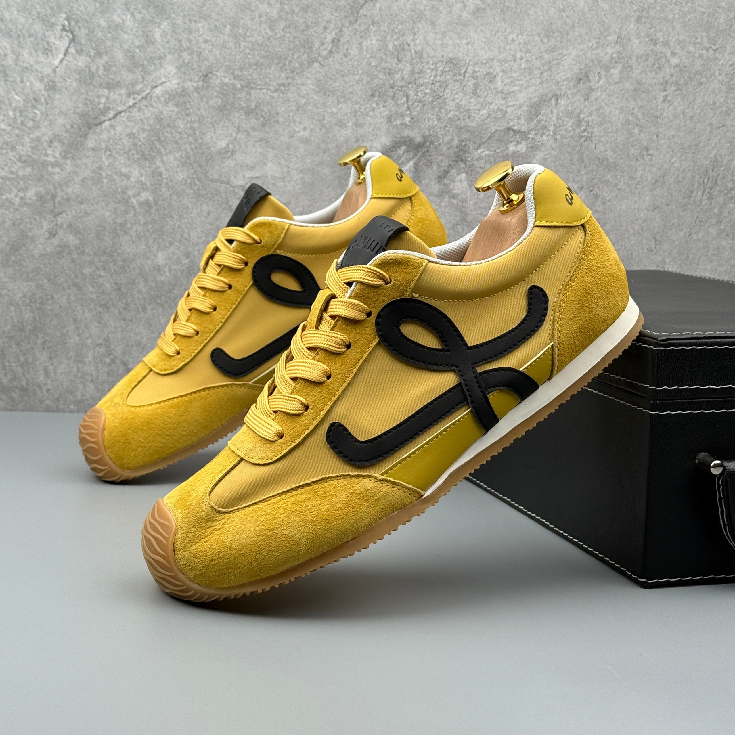 Hybriss LightCore Yellow– Leichte Stoff‑Sneaker