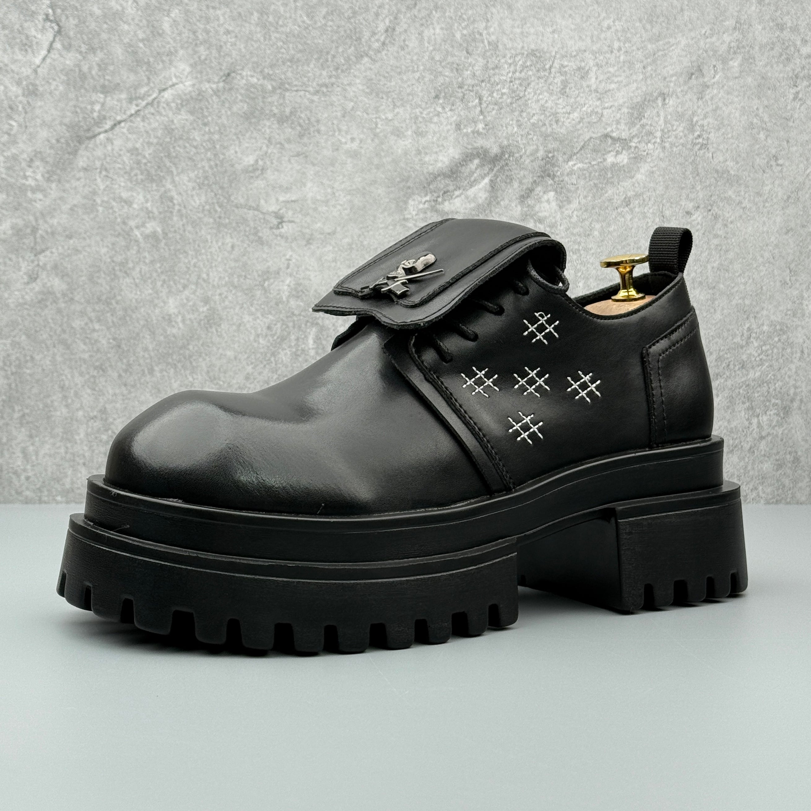 Hybriss LineaLite Black– Leisure Casual Leather Shoes